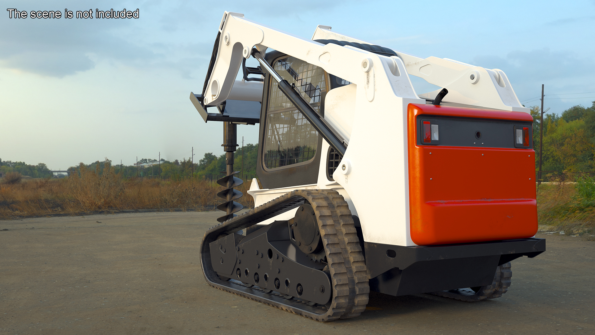 3D Compact Tracked Loader with Auger model