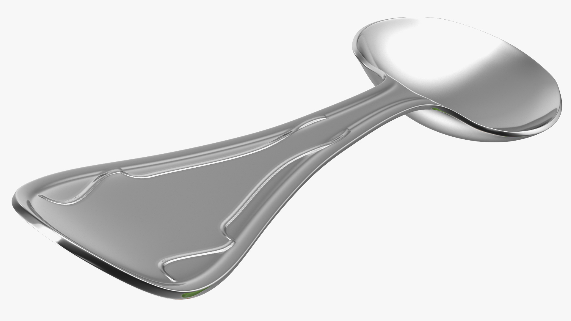 Bowl of Corn Flakes with Milk and Spoon 3D model
