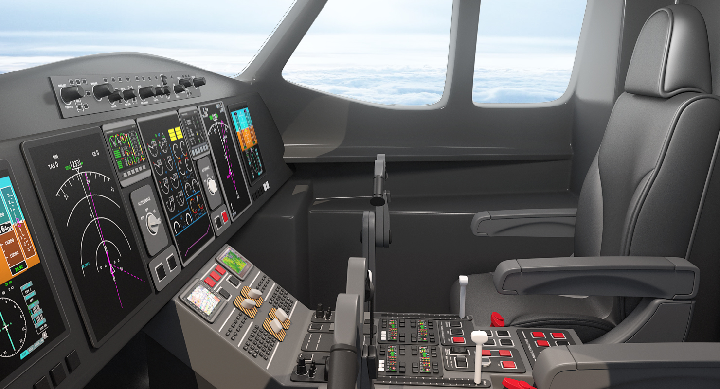 3D Airbus A321 Air France with Interior Rigged model