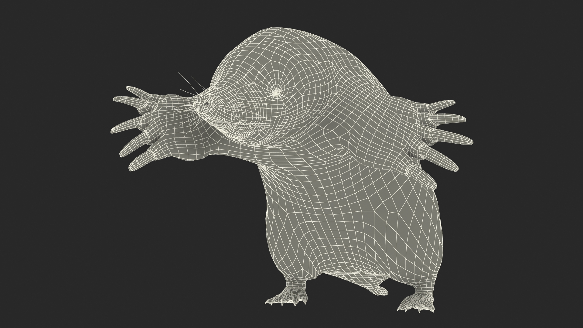 3D Burrowing Mole Fur model