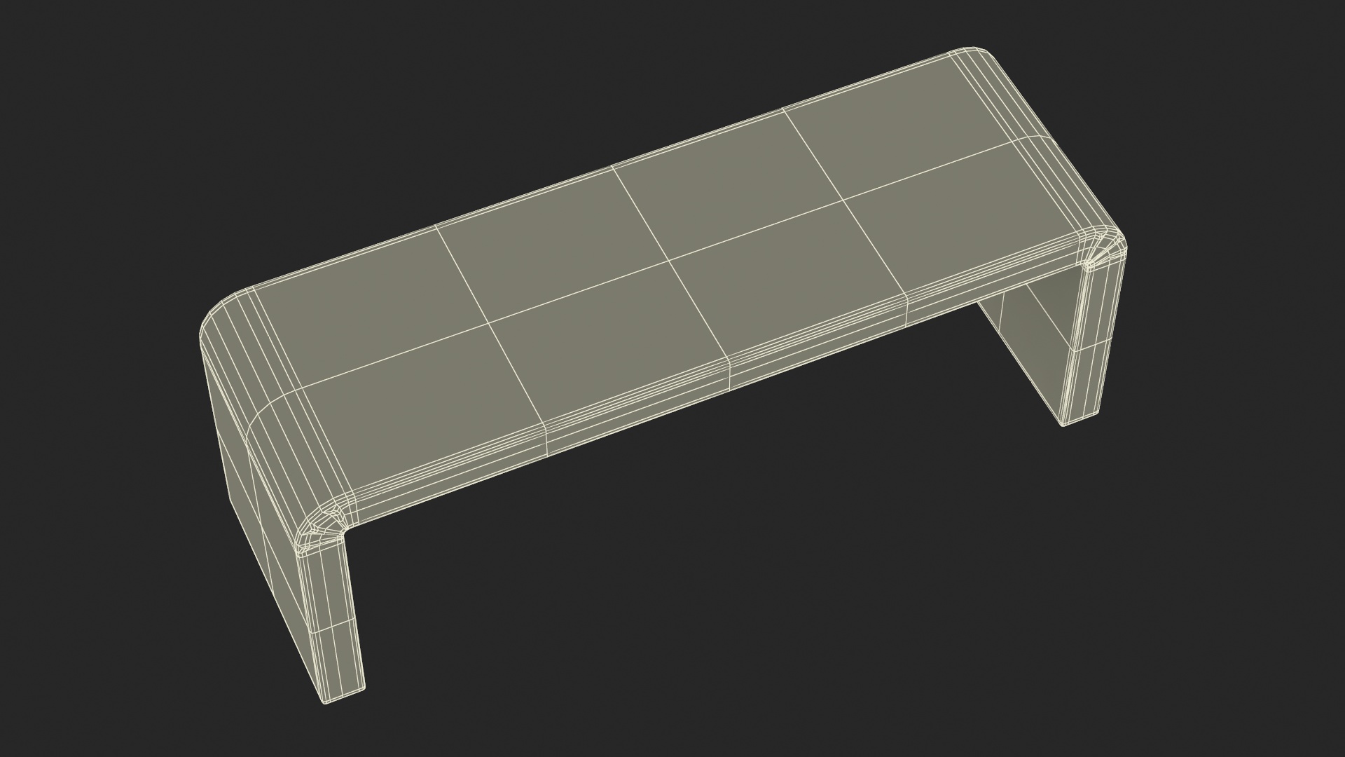 3D model Minimalist Upholstered Coffee Table