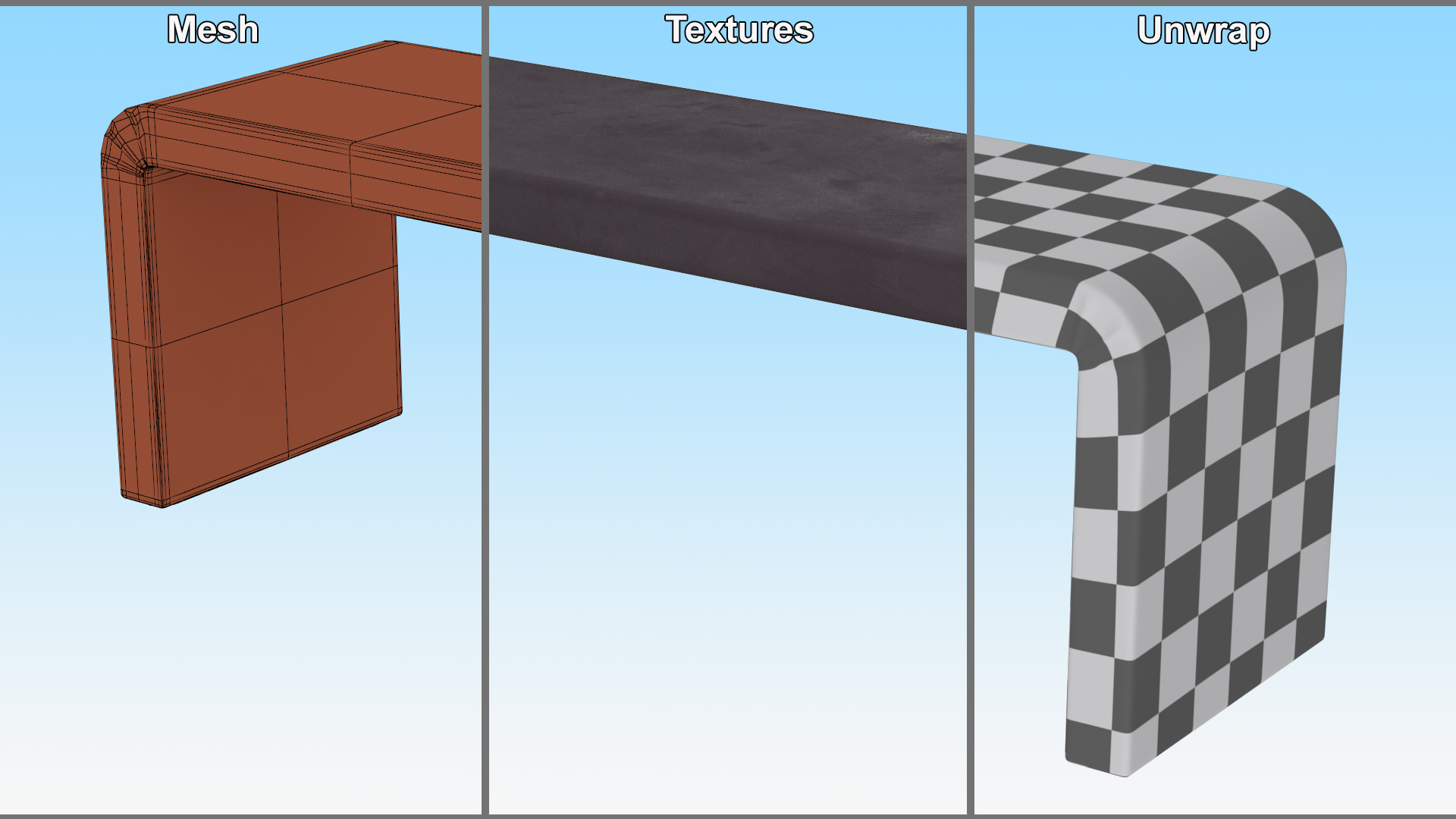 3D model Minimalist Upholstered Coffee Table