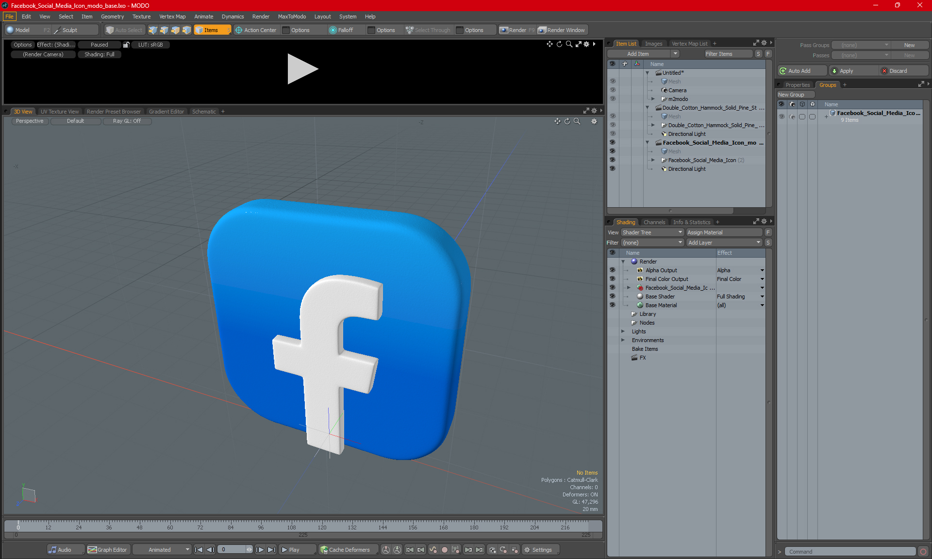 3D Facebook Social Media Icon
