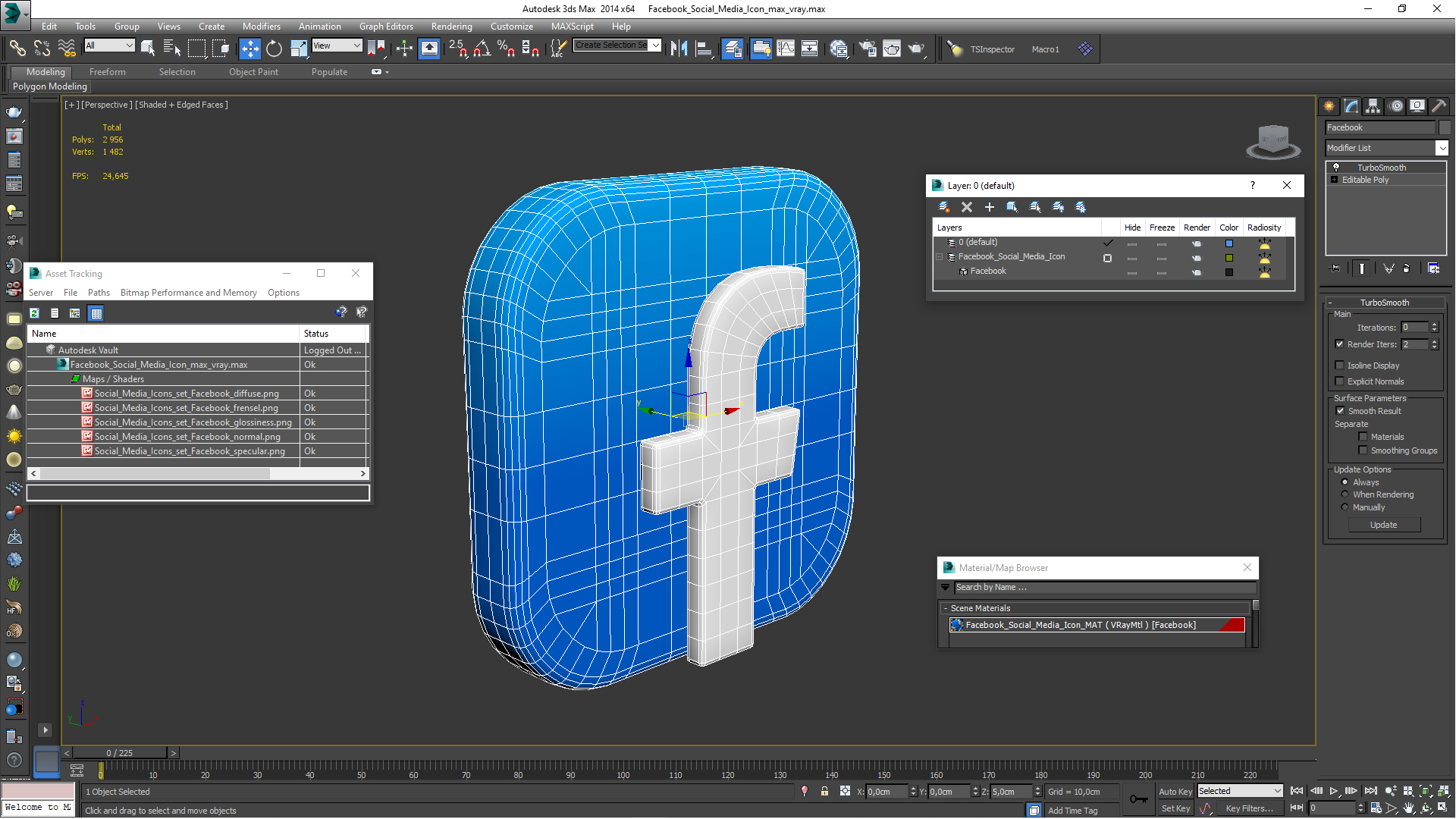 3D Facebook Social Media Icon