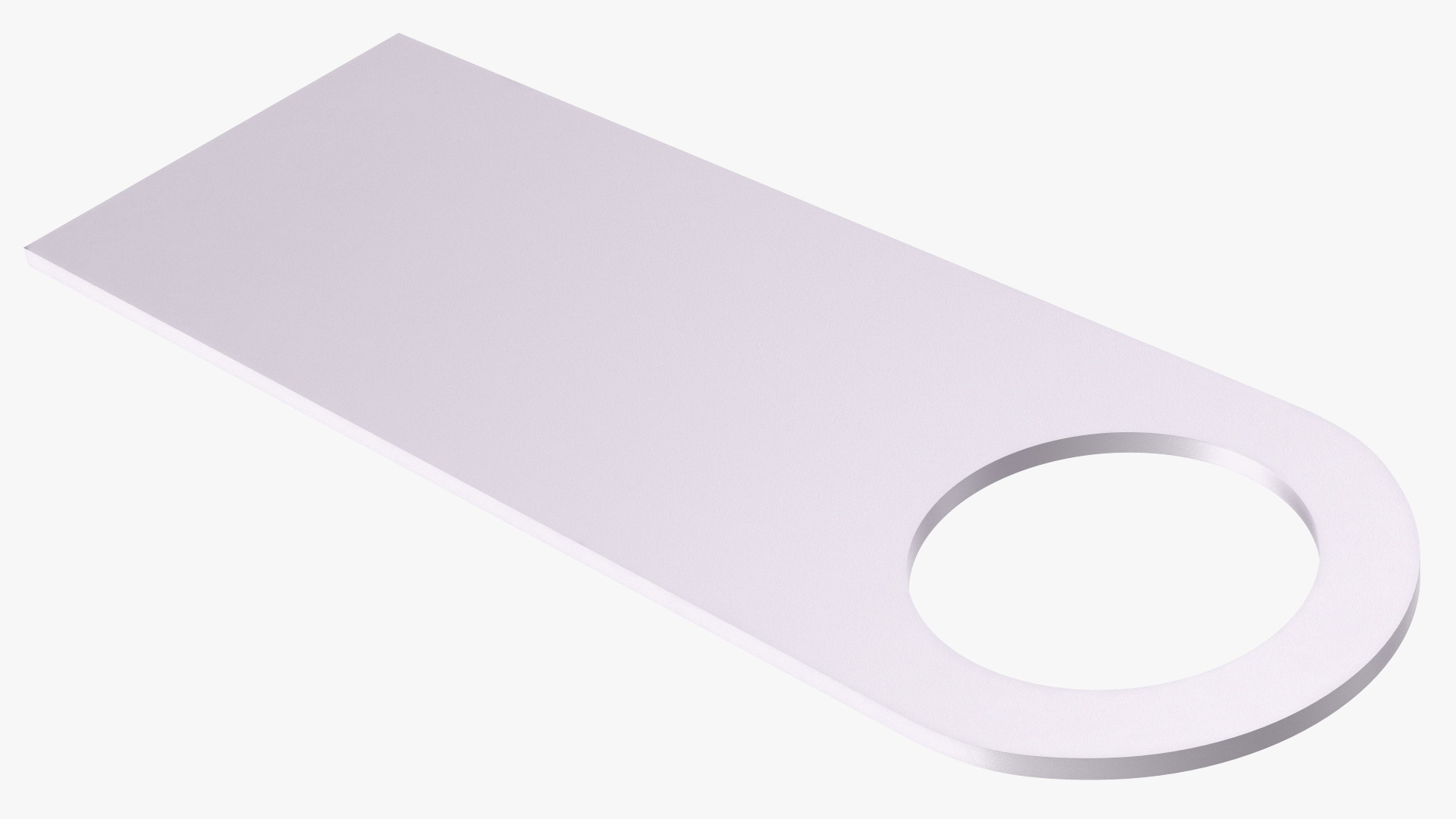 Hotel Door Hanger Blank Tag 3D