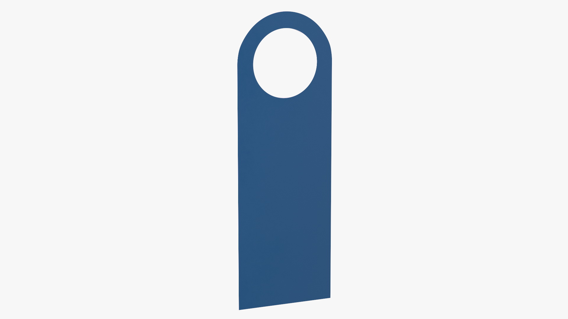Hotel Door Hanger Blank Tag 3D