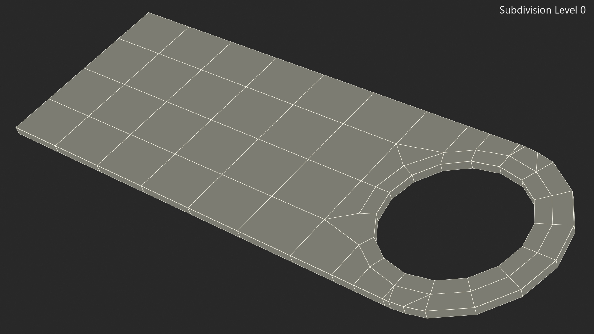 Hotel Door Hanger Blank Tag 3D