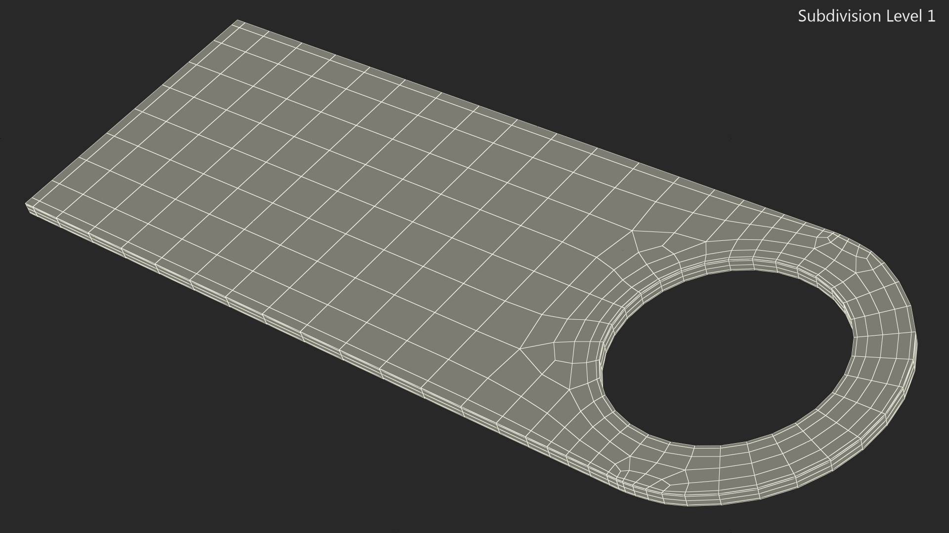 Hotel Door Hanger Blank Tag 3D