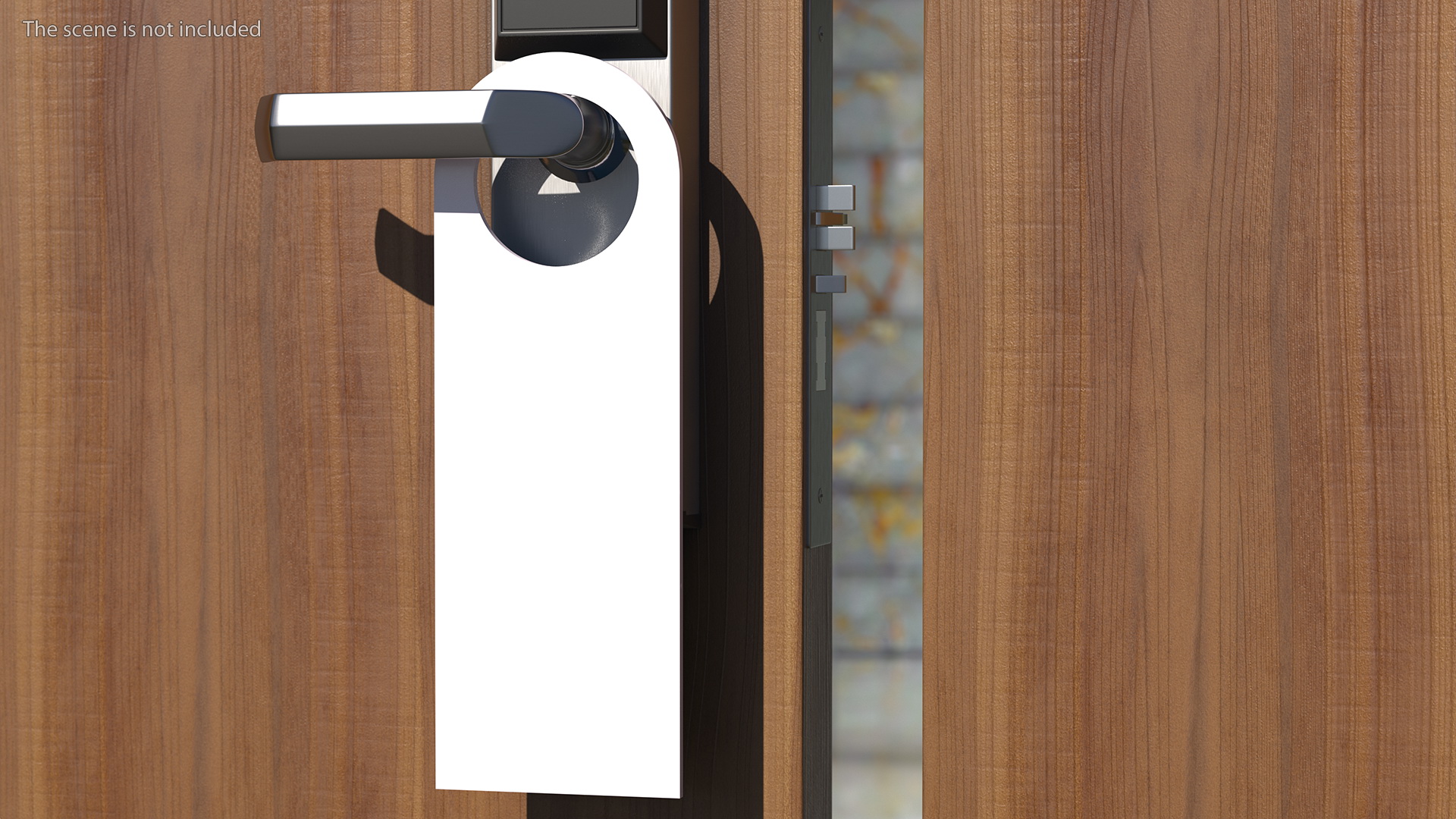 Hotel Door Hanger Blank Tag 3D