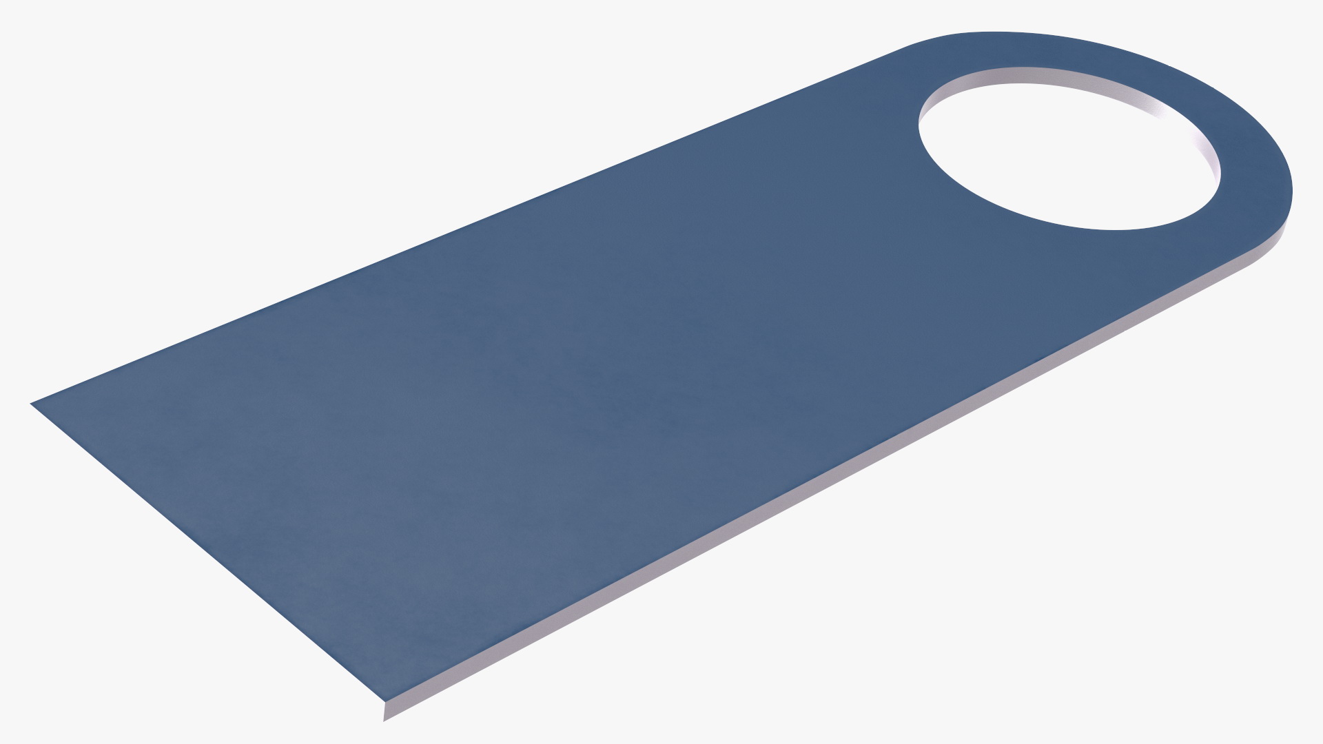 Hotel Door Hanger Blank Tag 3D