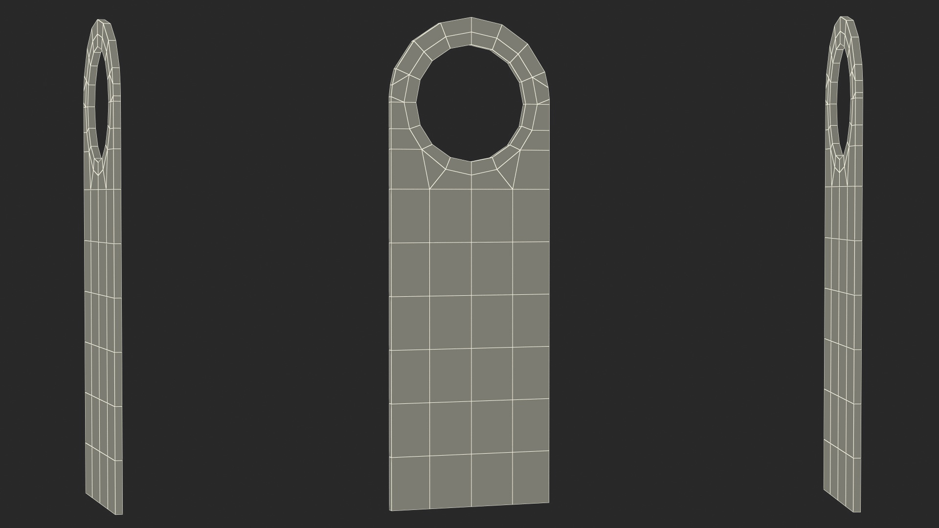 Hotel Door Hanger Blank Tag 3D