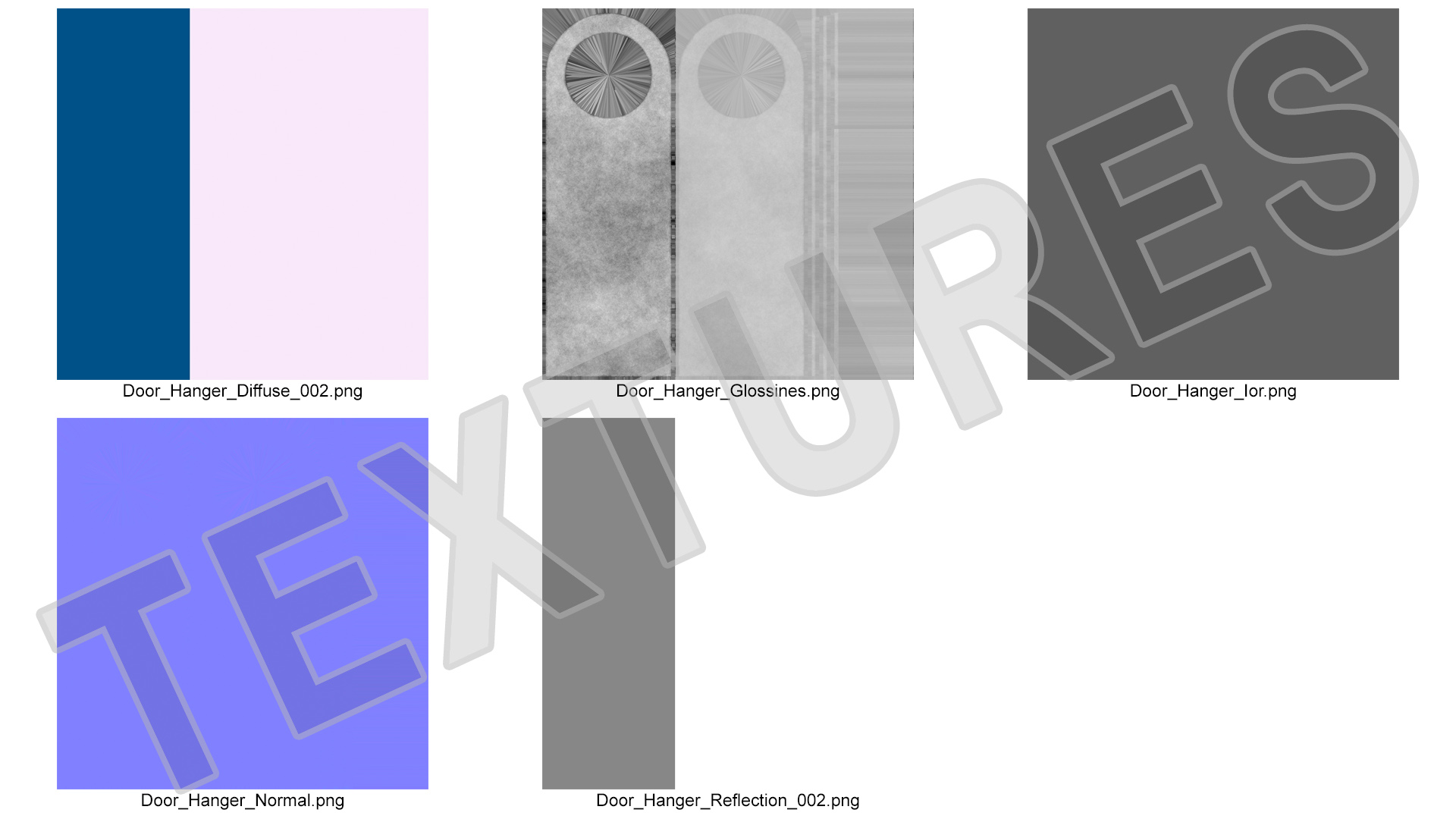 Hotel Door Hanger Blank Tag 3D
