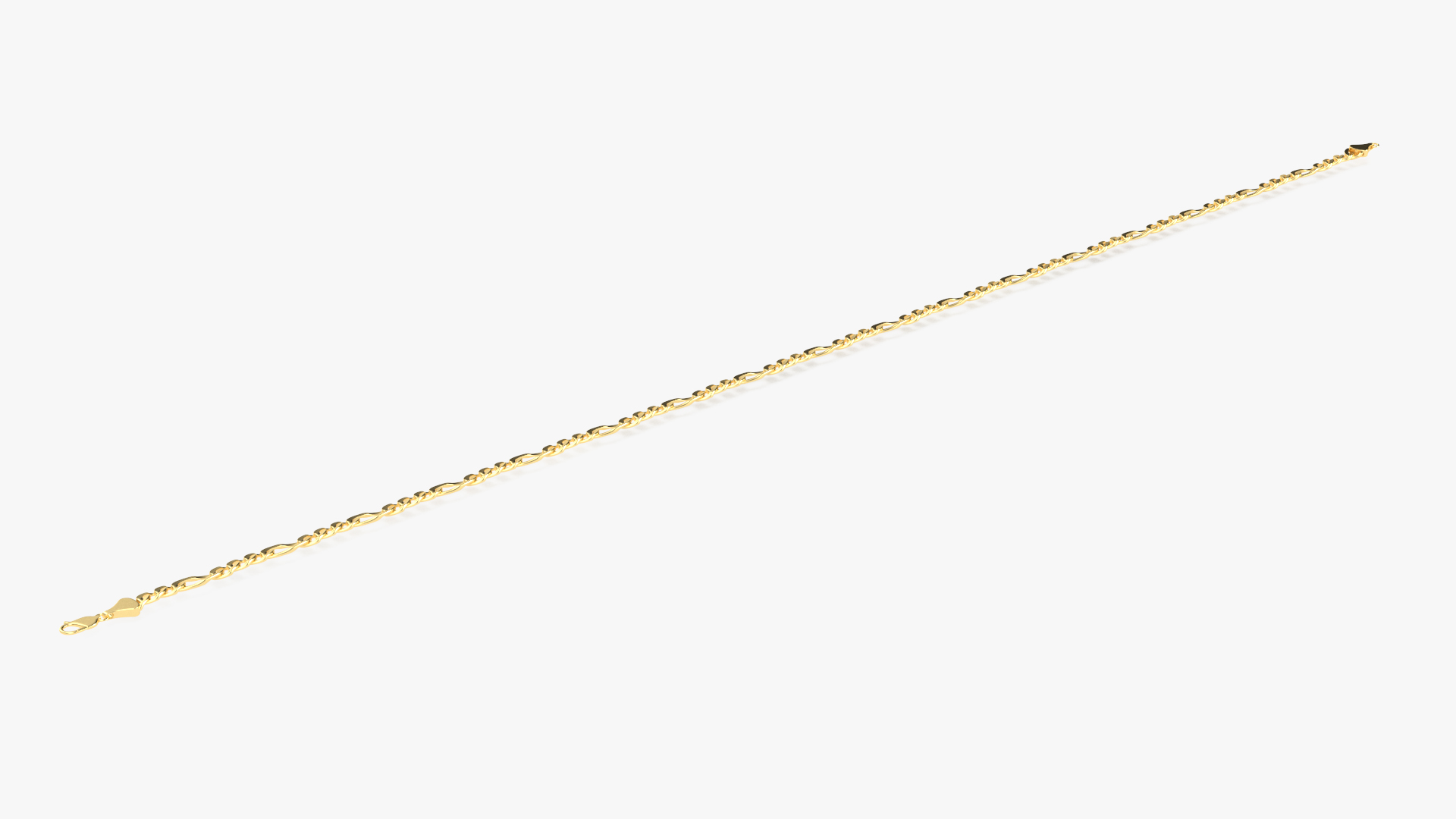 3D model Figaro Jewelry Chain Gold