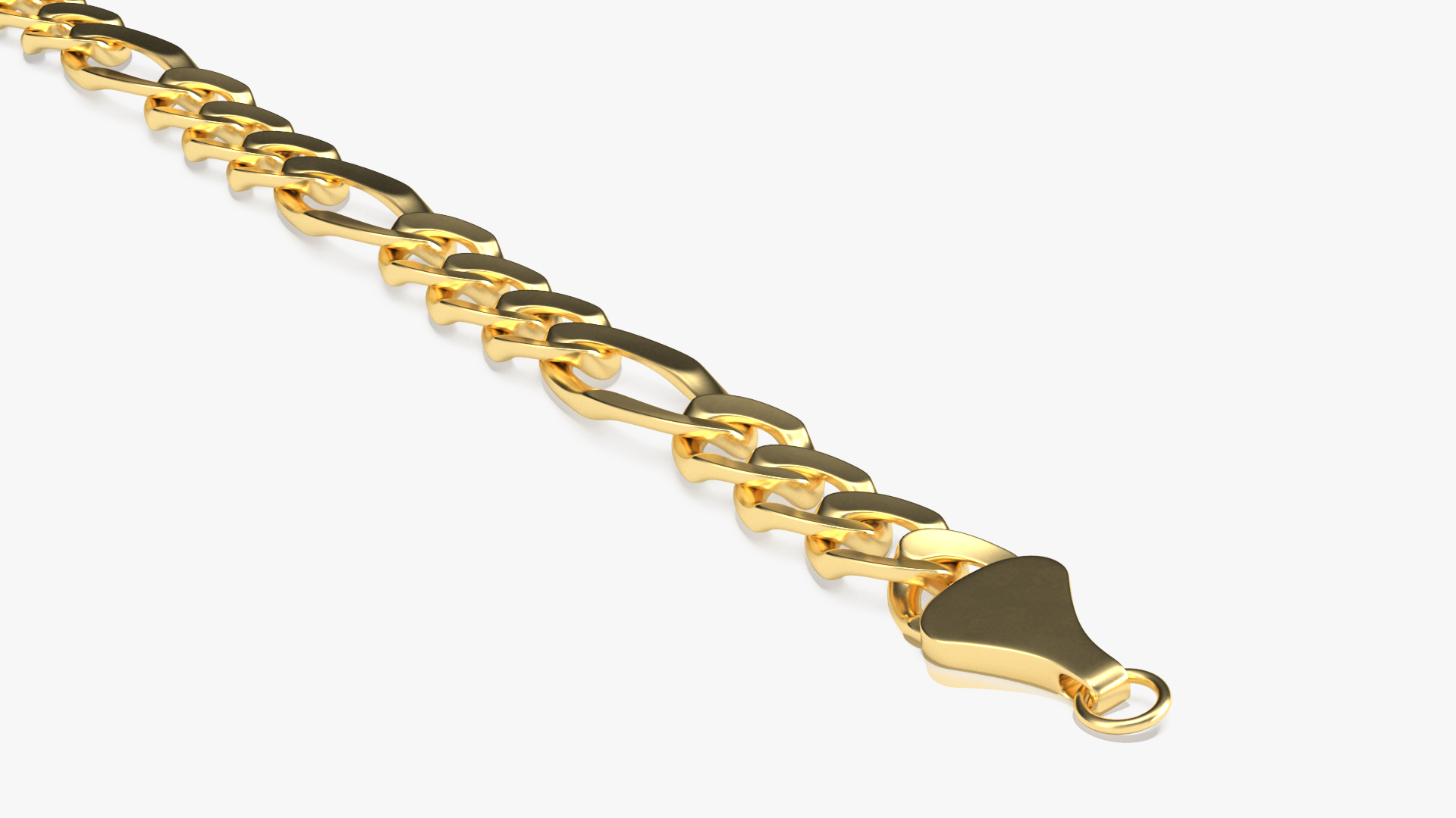 3D model Figaro Jewelry Chain Gold