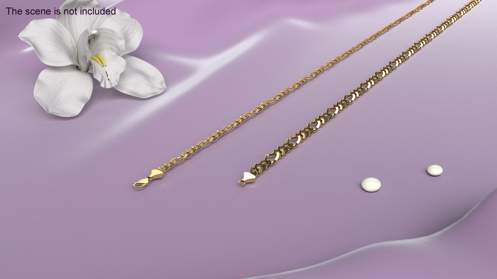3D model Figaro Jewelry Chain Gold