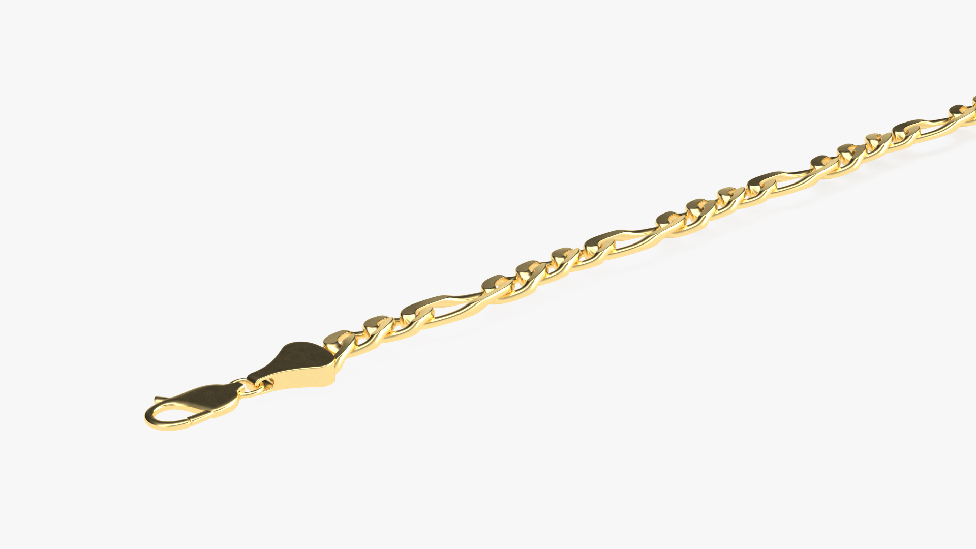 3D model Figaro Jewelry Chain Gold