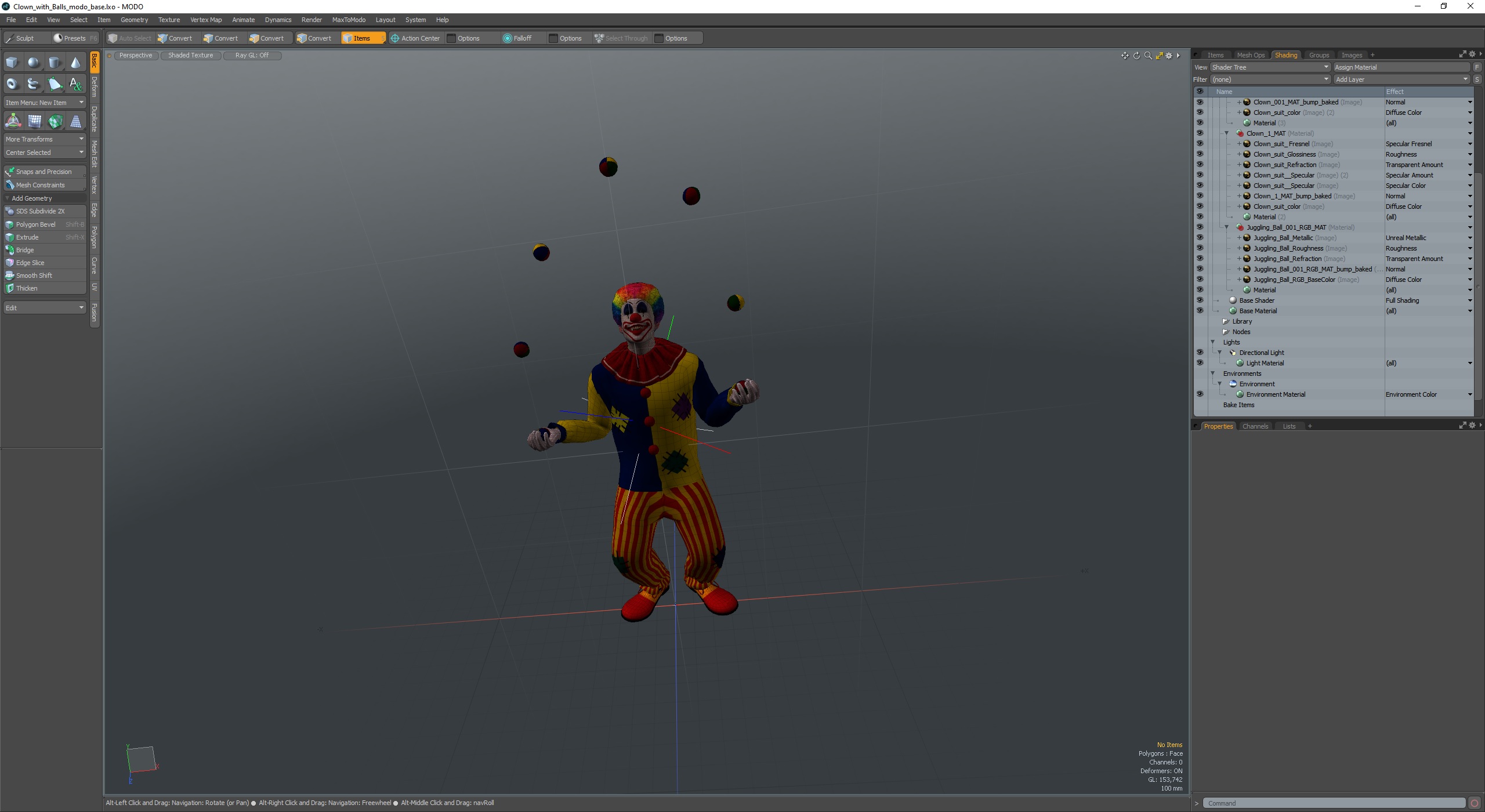 3D Clown with Balls