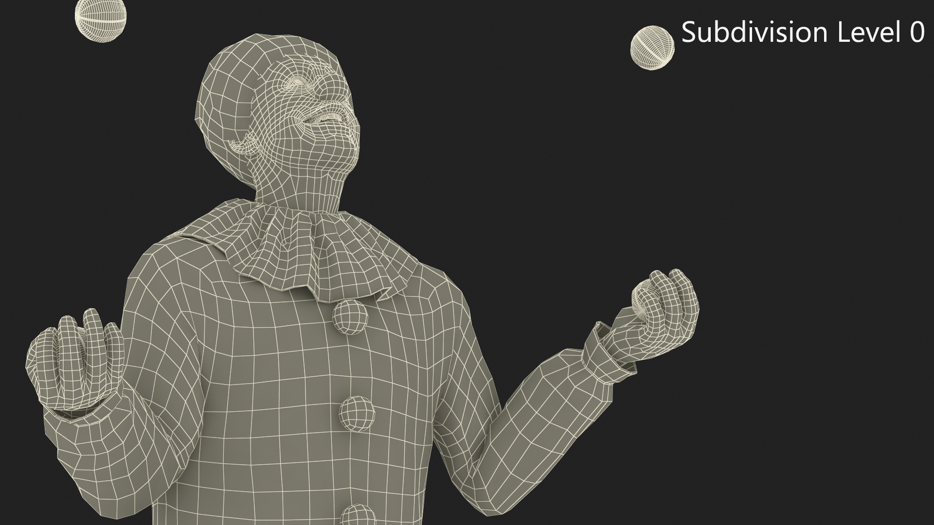 3D Clown with Balls
