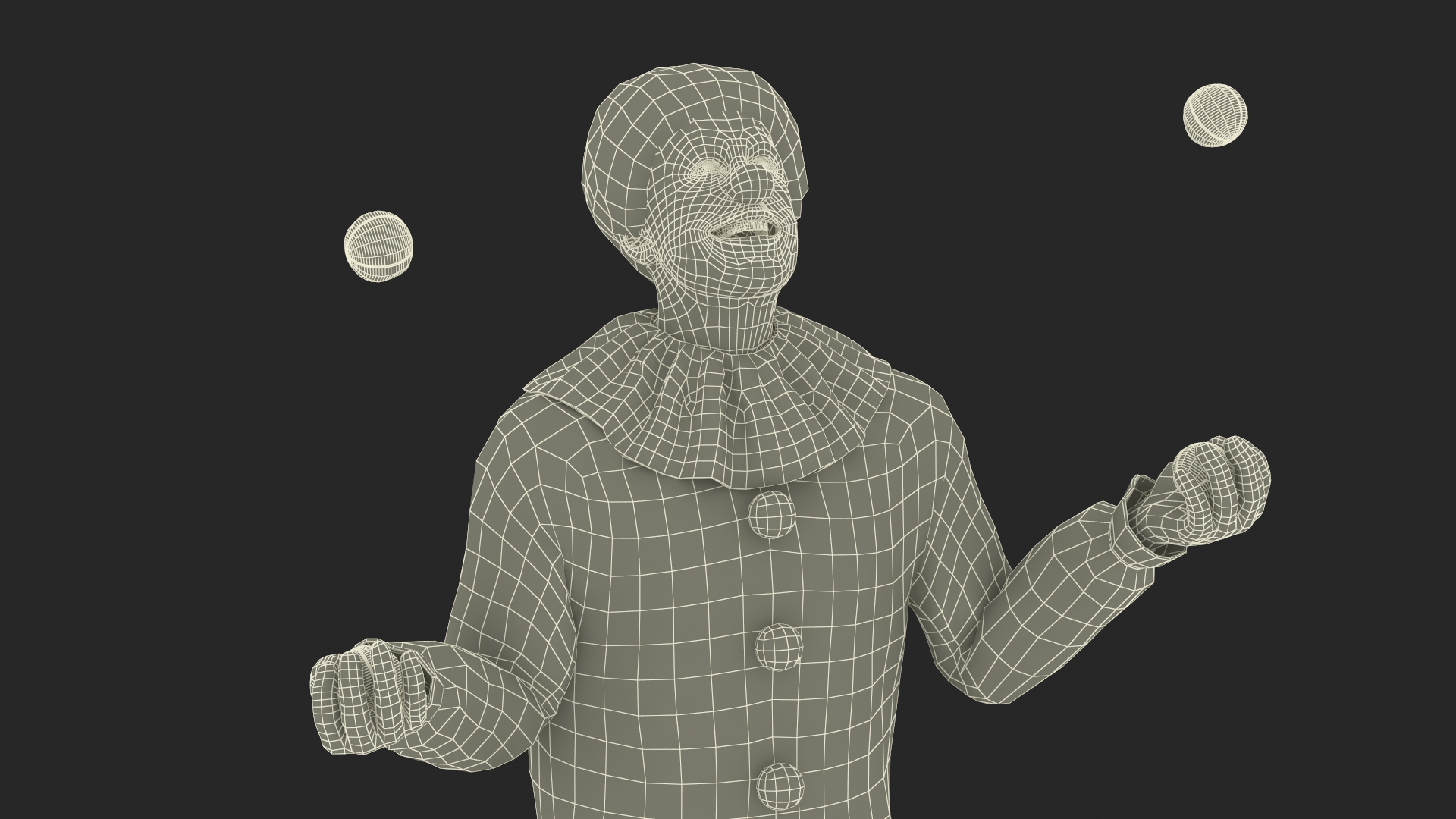 3D Clown with Balls