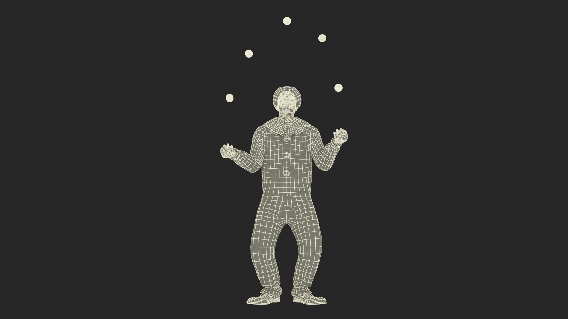 3D Clown with Balls