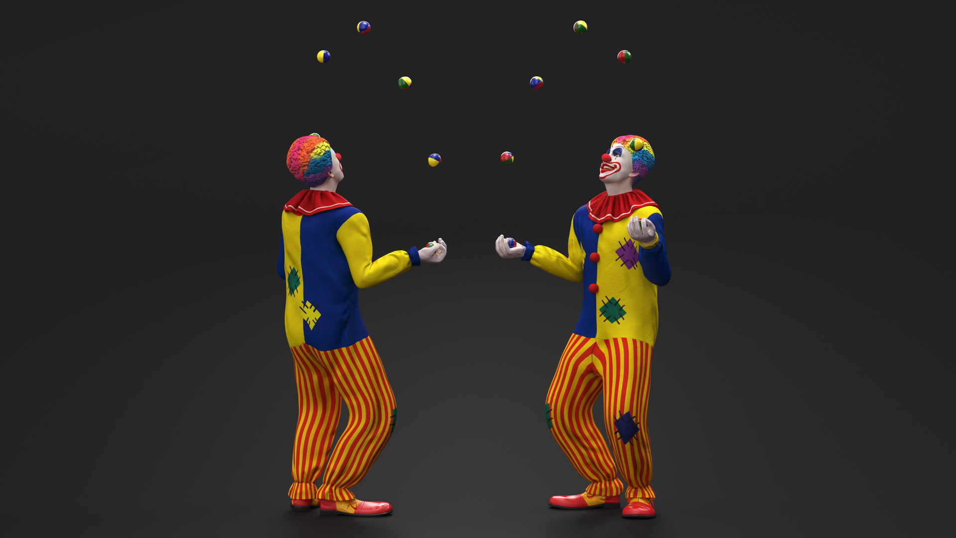 3D Clown with Balls