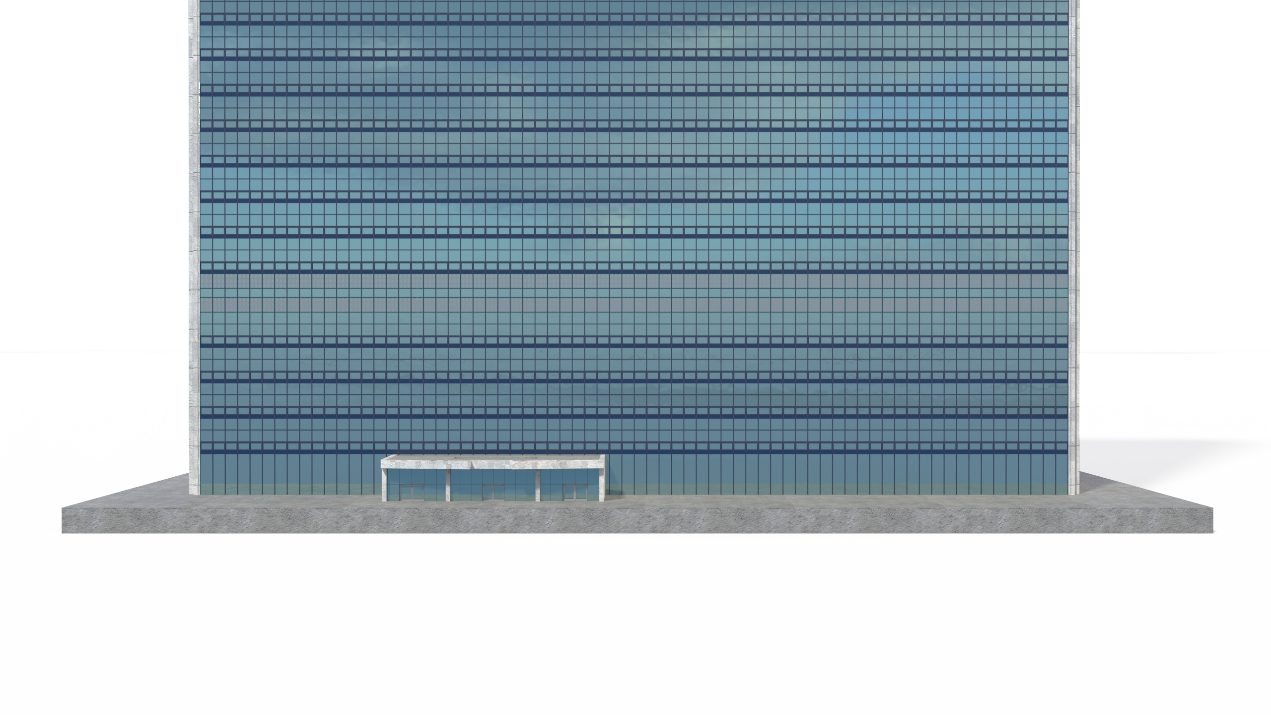 3D model United Nations Secretariat Building