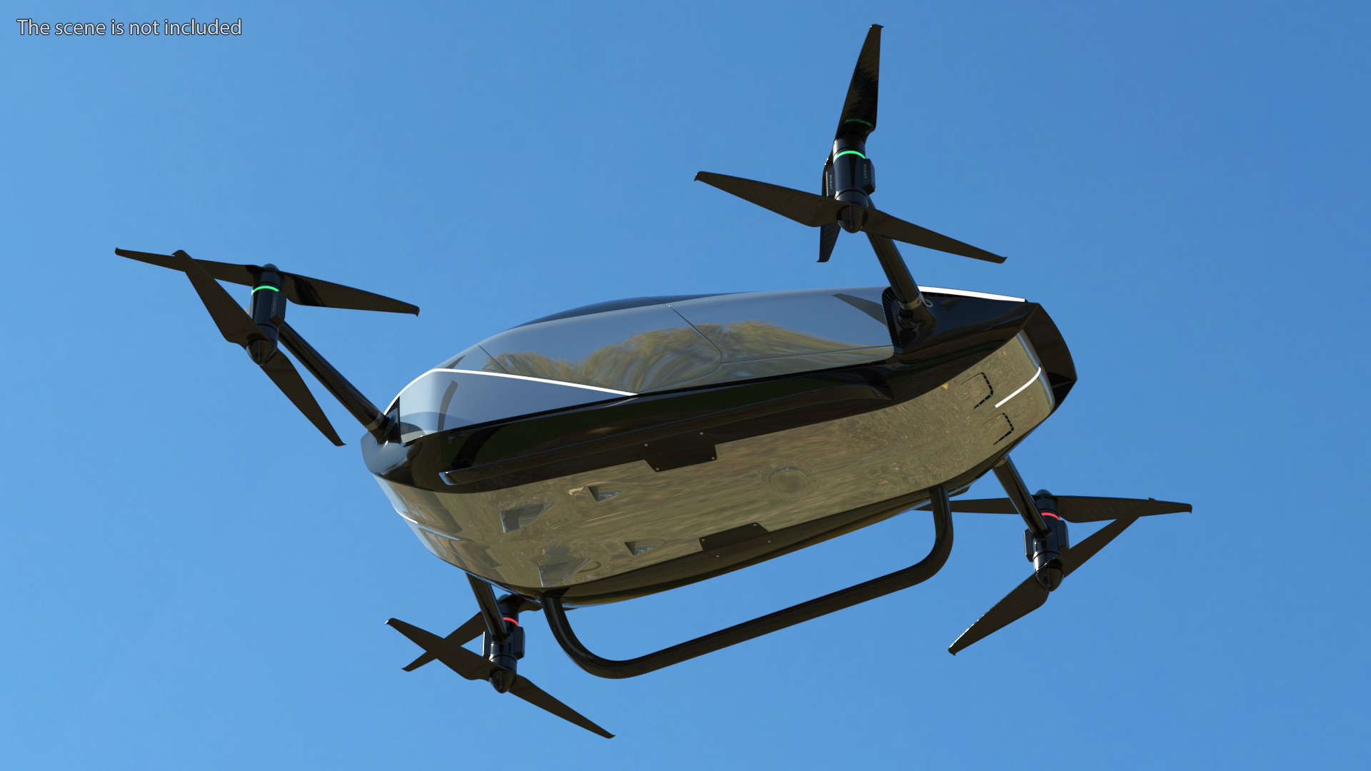 3D model Xpeng X2 Flying Car Rigged for Cinema 4D