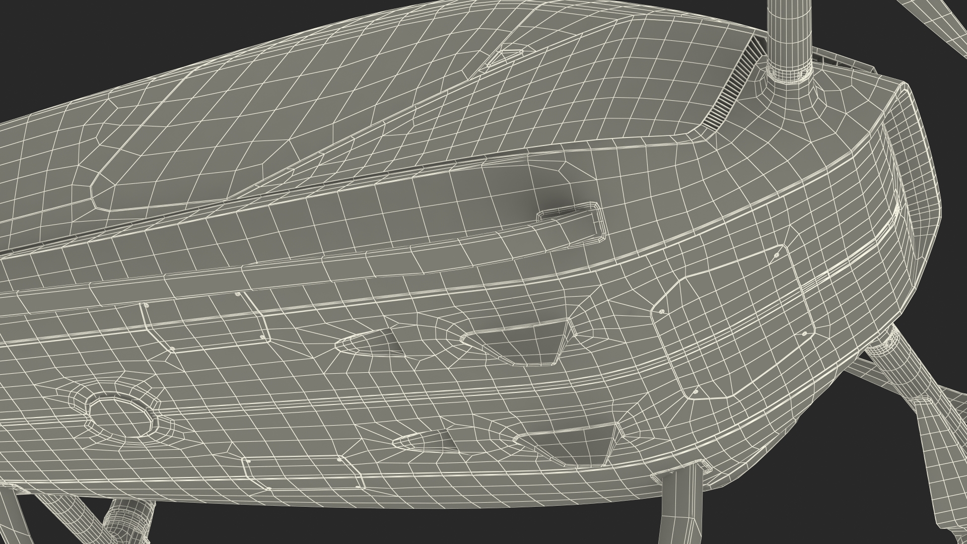 3D model Xpeng X2 Flying Car Rigged for Cinema 4D