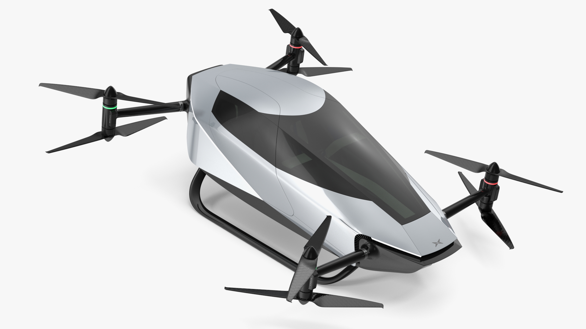 3D model Xpeng X2 Flying Car Rigged for Cinema 4D