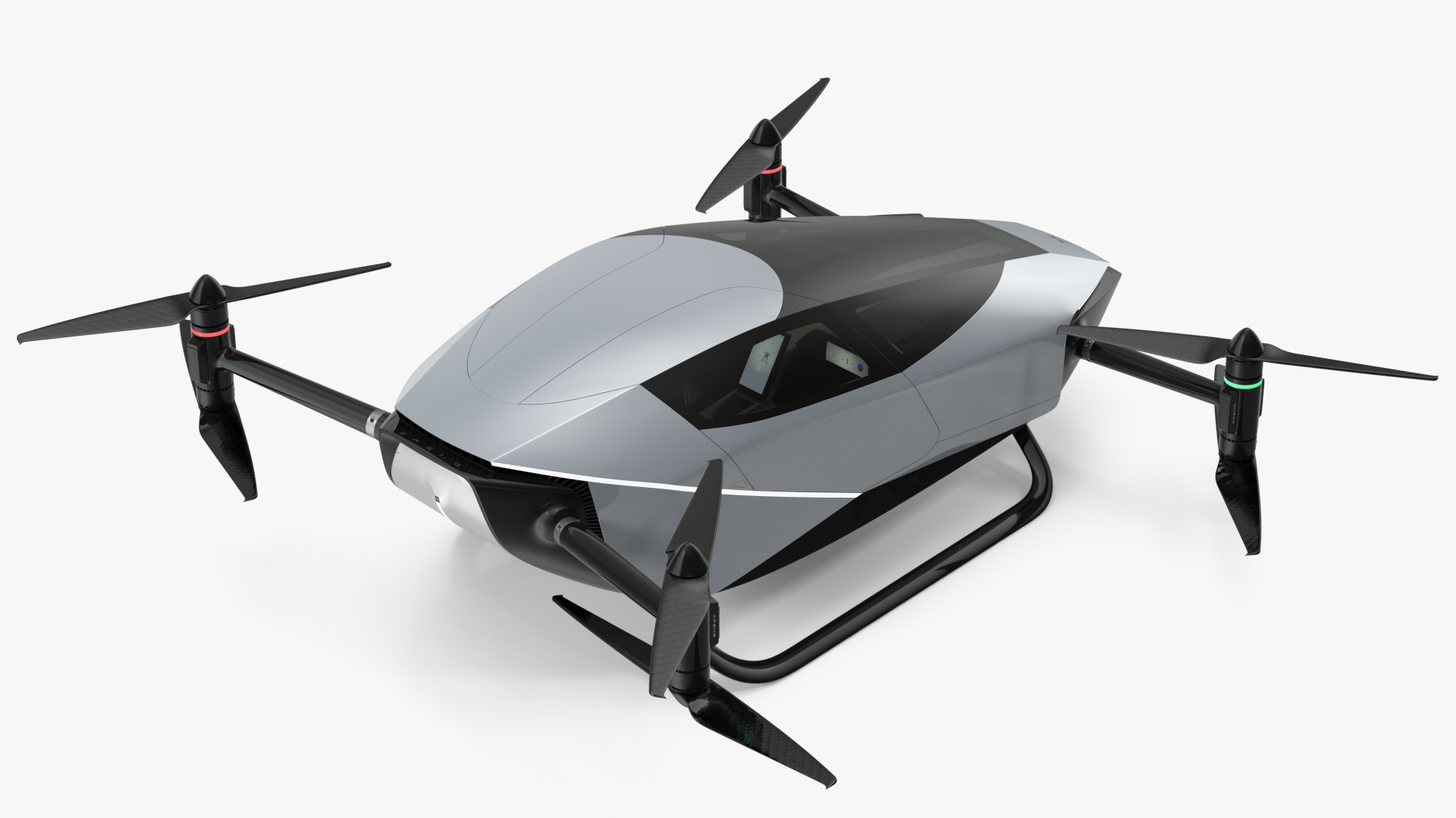 3D model Xpeng X2 Flying Car Rigged for Cinema 4D