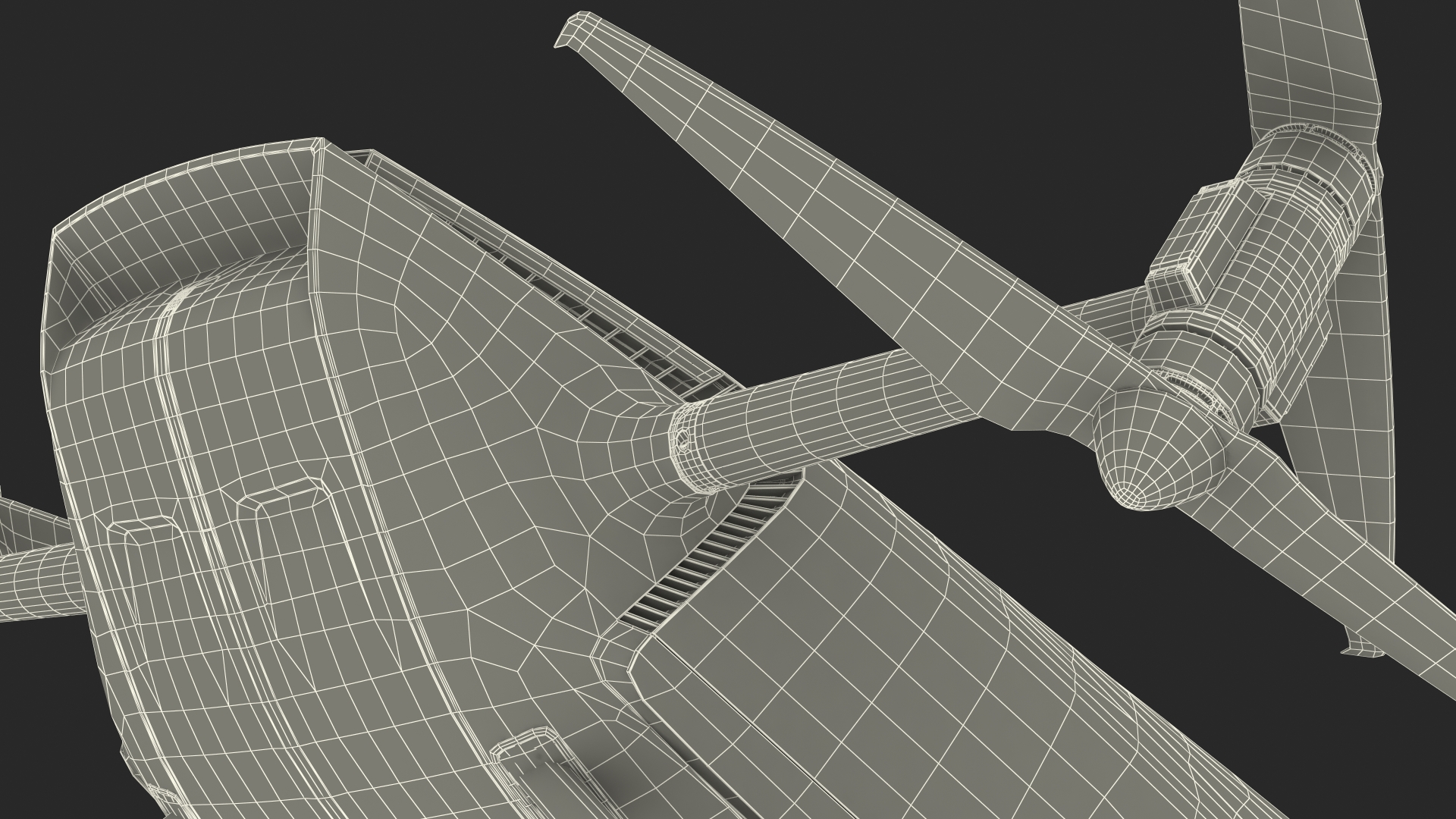 3D model Xpeng X2 Flying Car Rigged for Cinema 4D