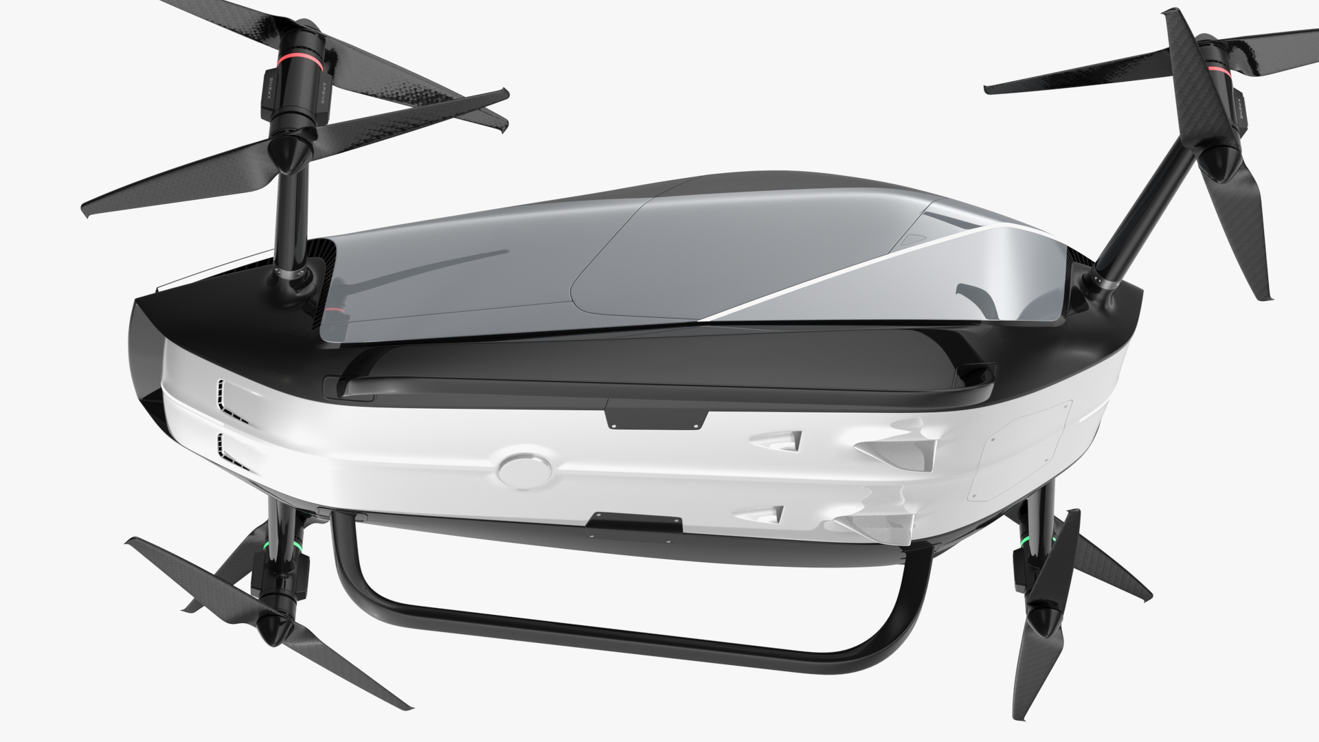 3D model Xpeng X2 Flying Car Rigged for Cinema 4D