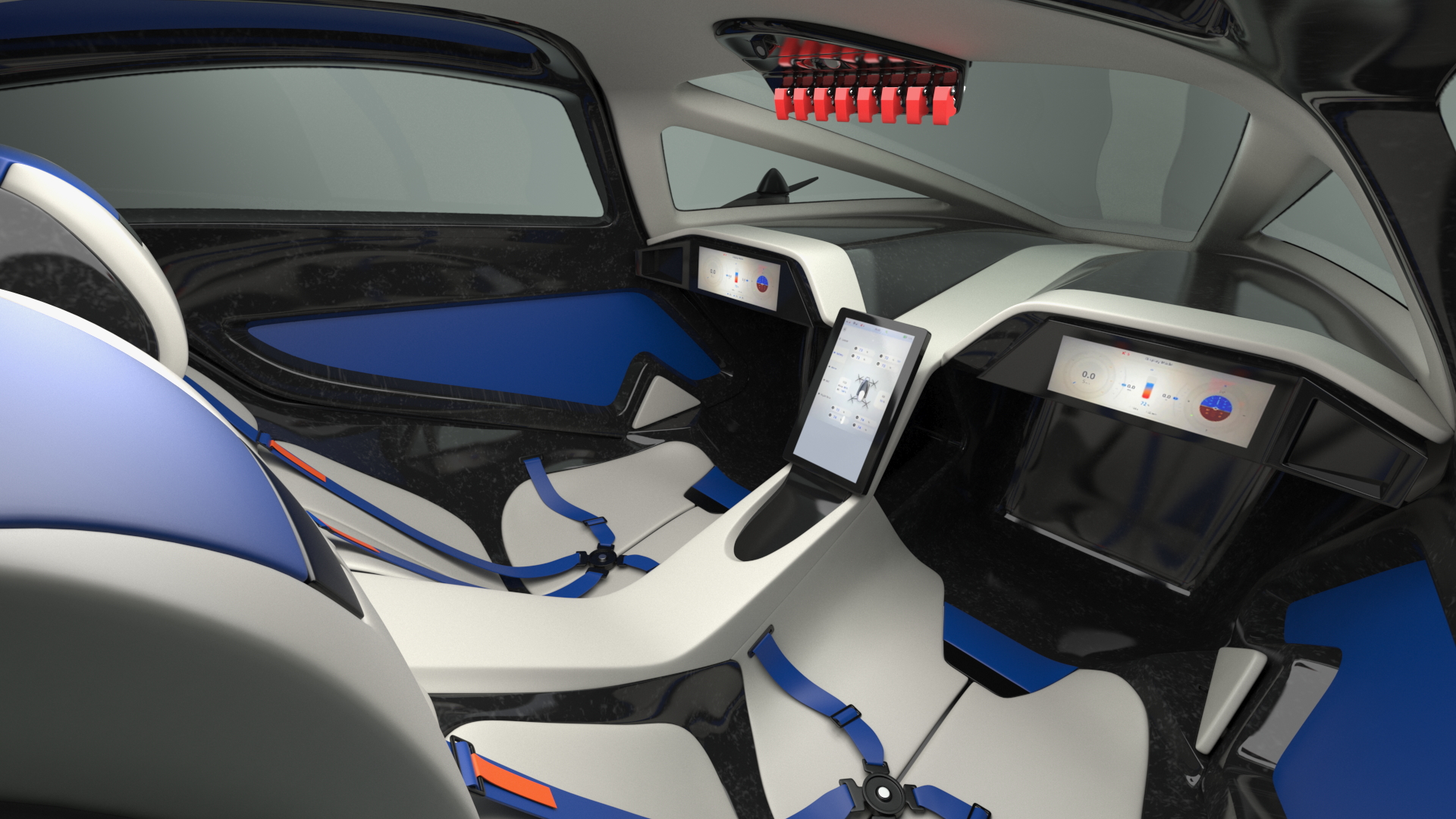 3D model Xpeng X2 Flying Car Rigged for Cinema 4D
