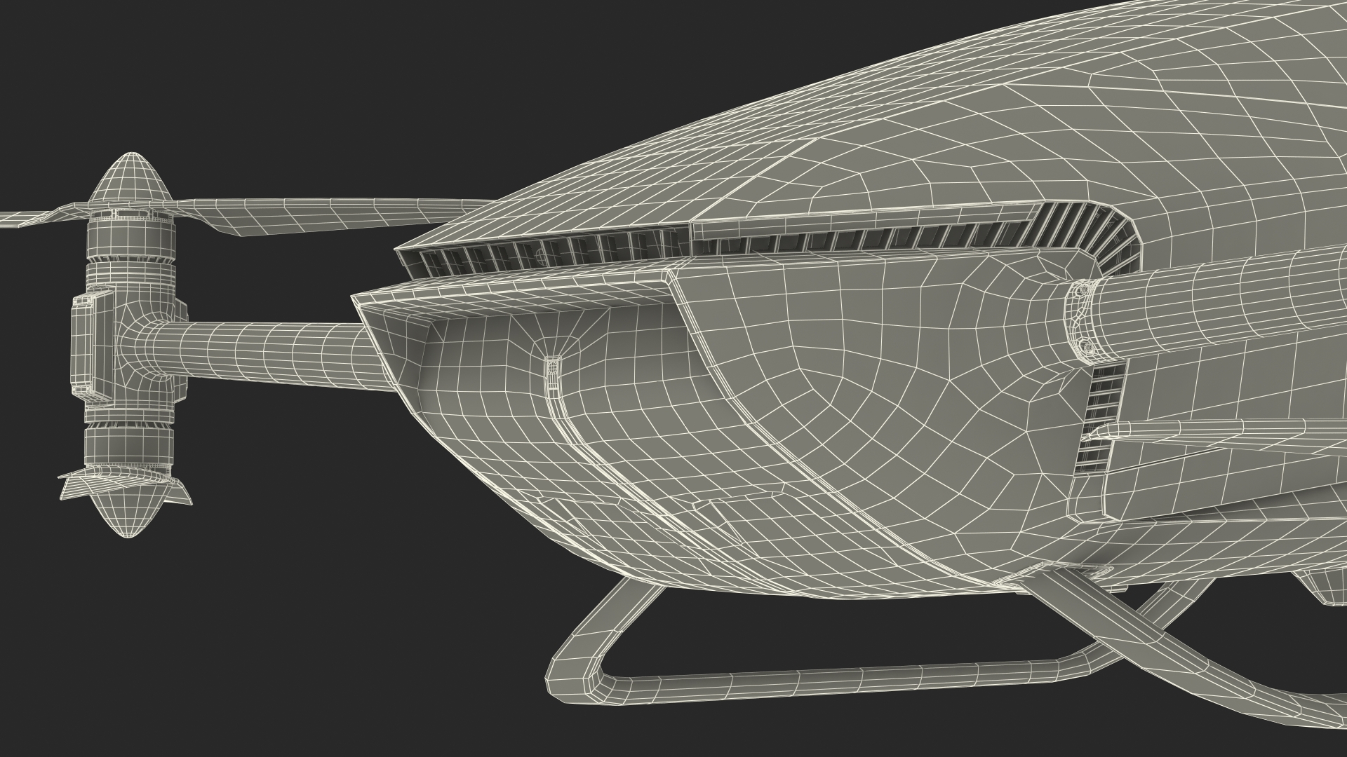 3D model Xpeng X2 Flying Car Rigged for Cinema 4D