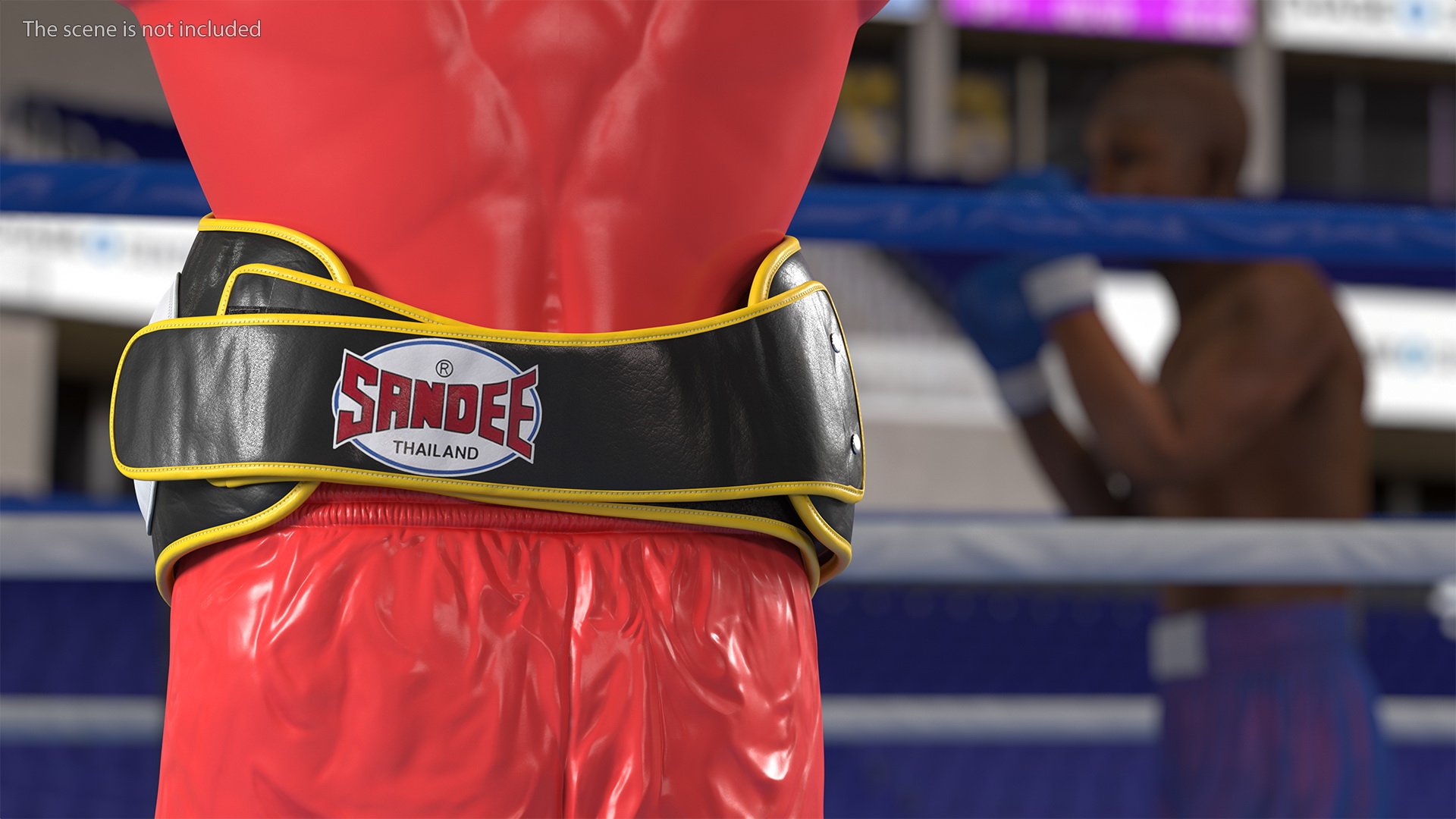 Sandee Velcro Belly Pad Maneken Black Yellow 3D model