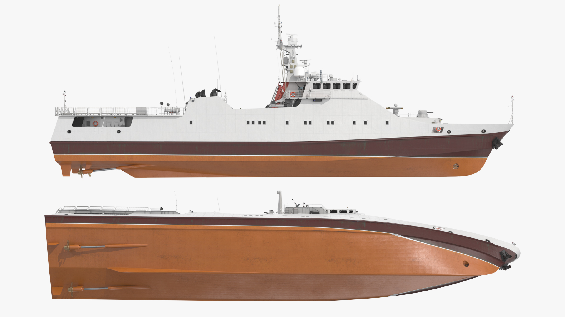 3D Coast Guard Ship Rigged model