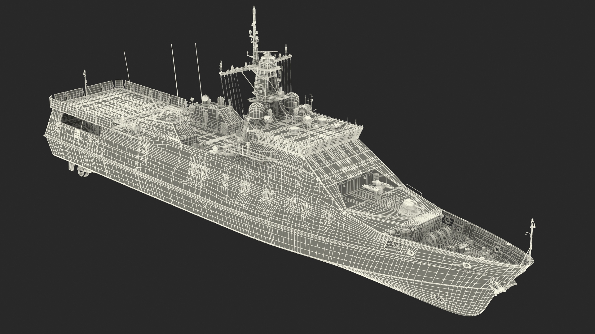 3D Coast Guard Ship Rigged model