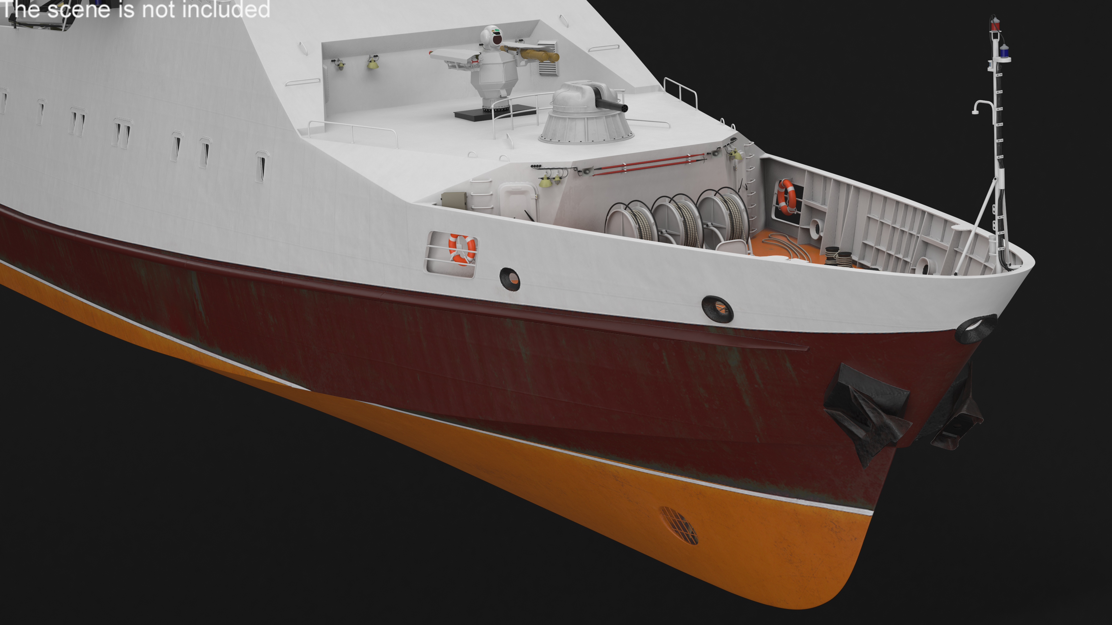 3D Coast Guard Ship Rigged model