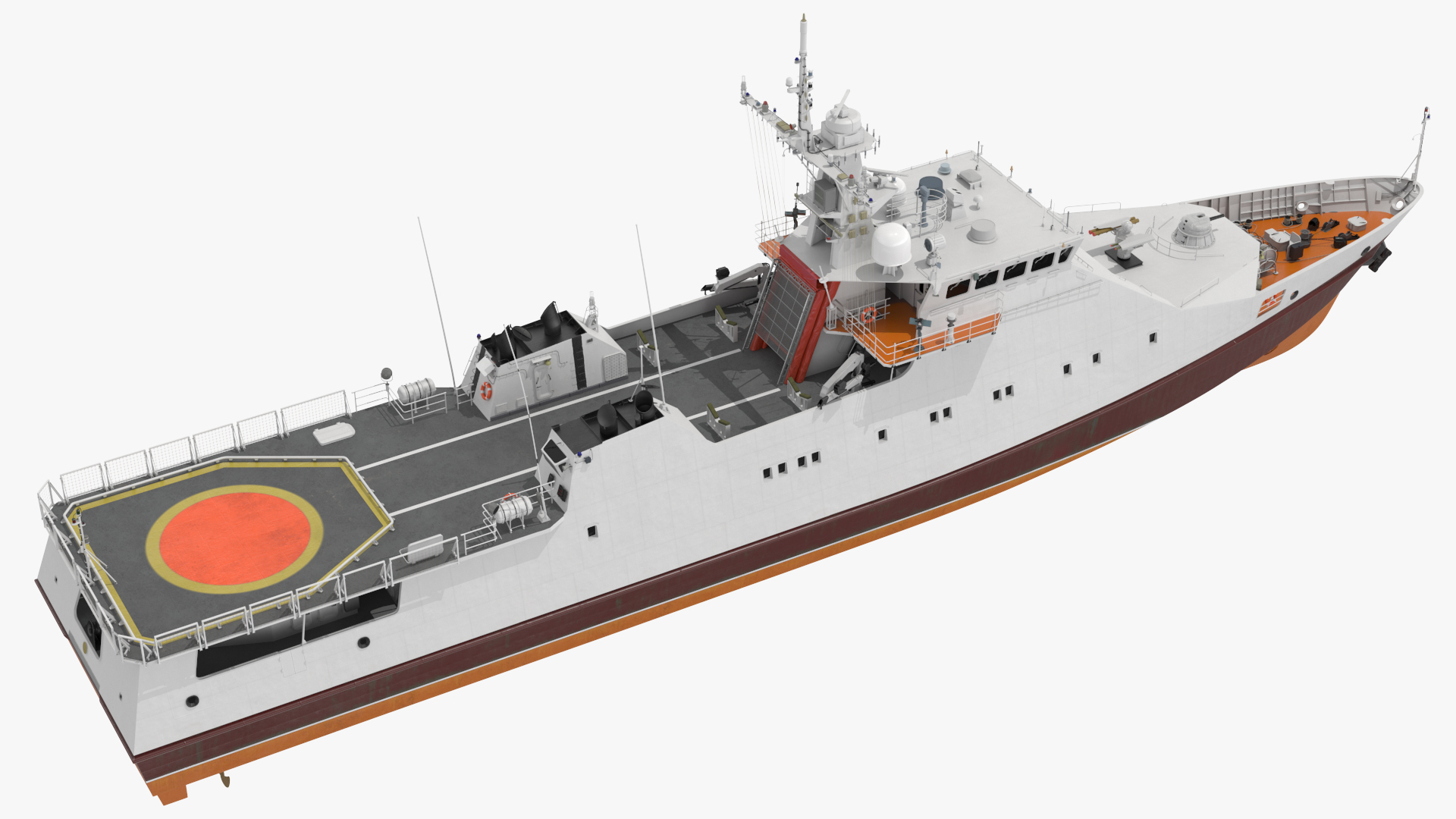 3D Coast Guard Ship Rigged model