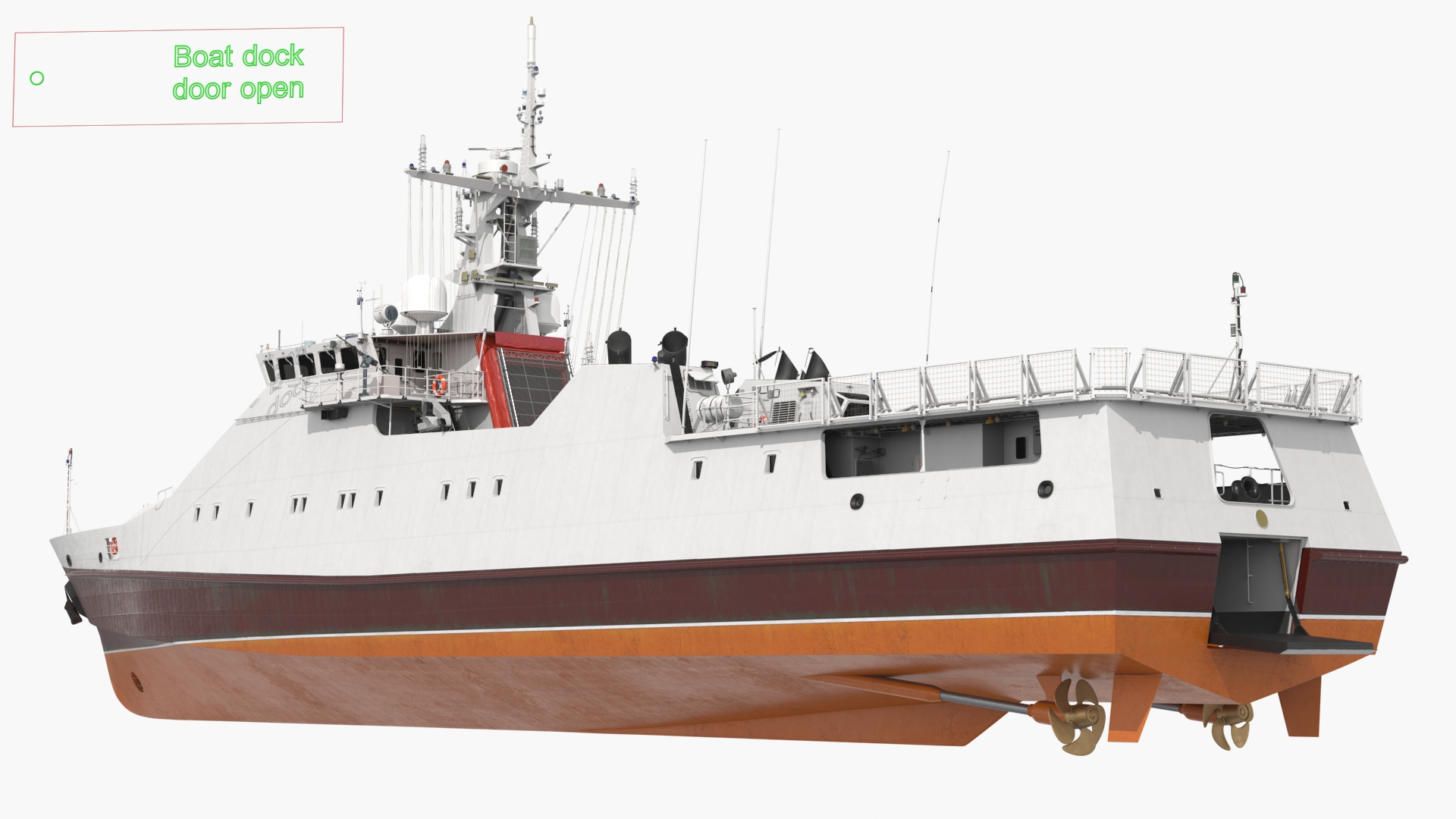 3D Coast Guard Ship Rigged model