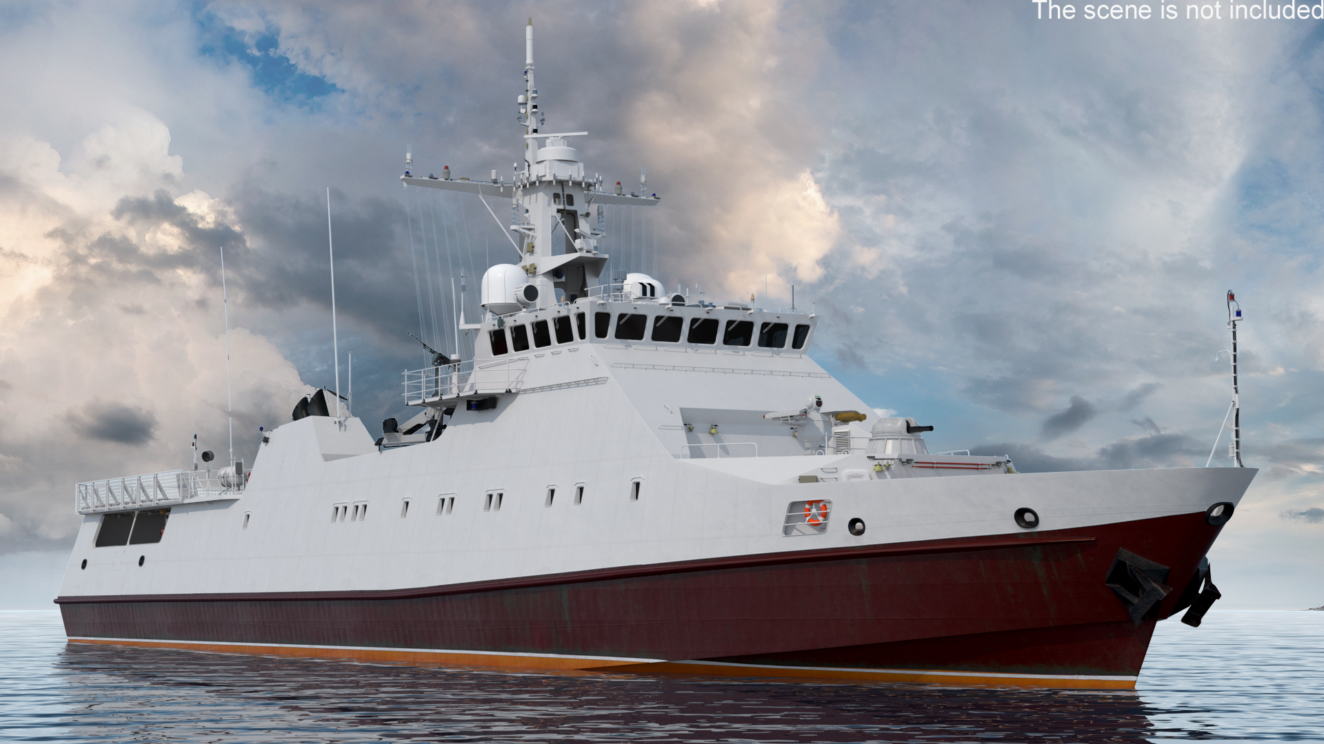 3D Coast Guard Ship Rigged model