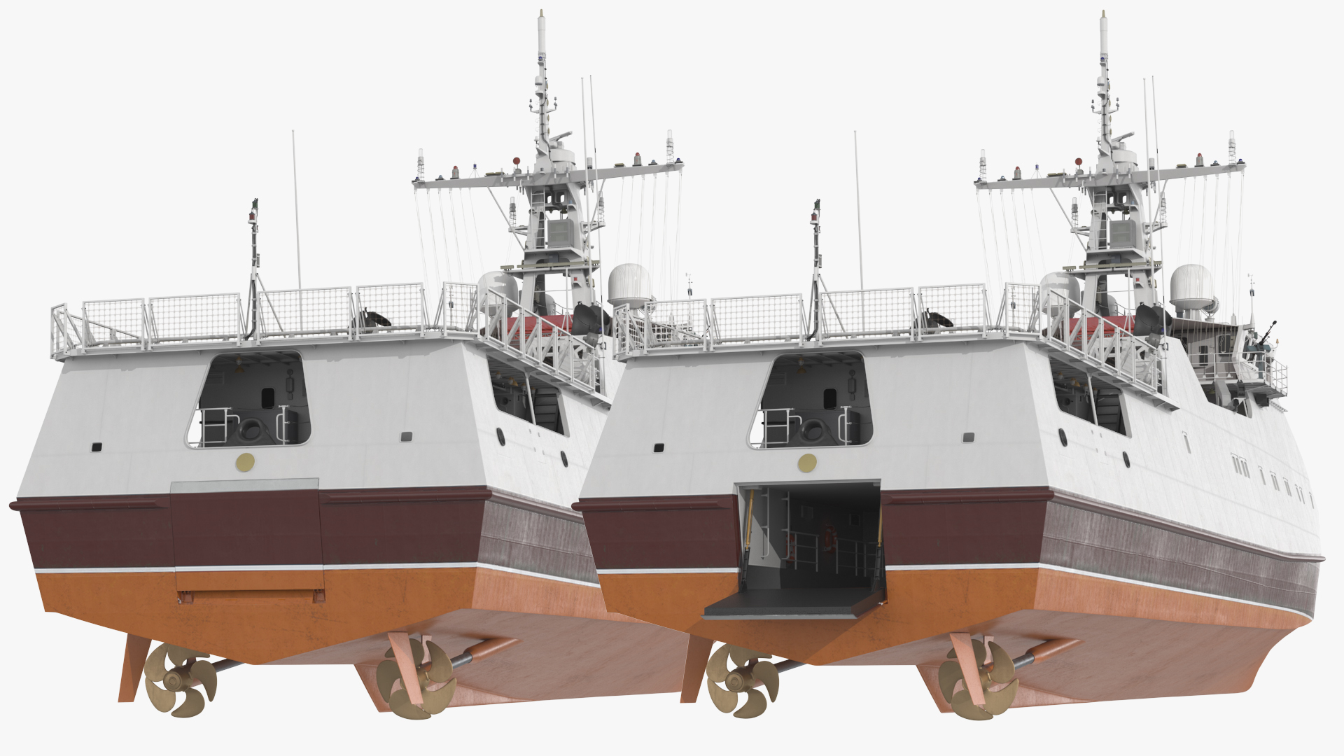 3D Coast Guard Ship Rigged model