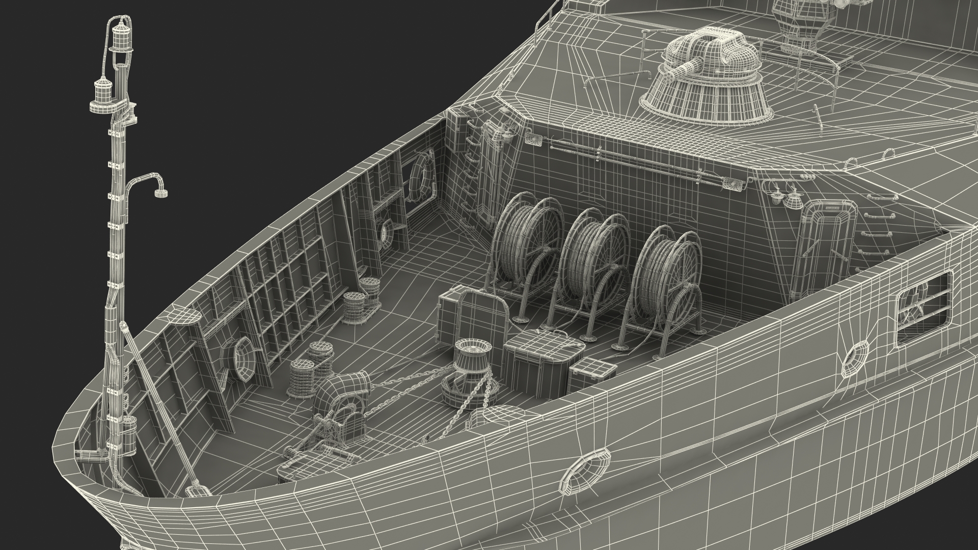 3D Coast Guard Ship Rigged model