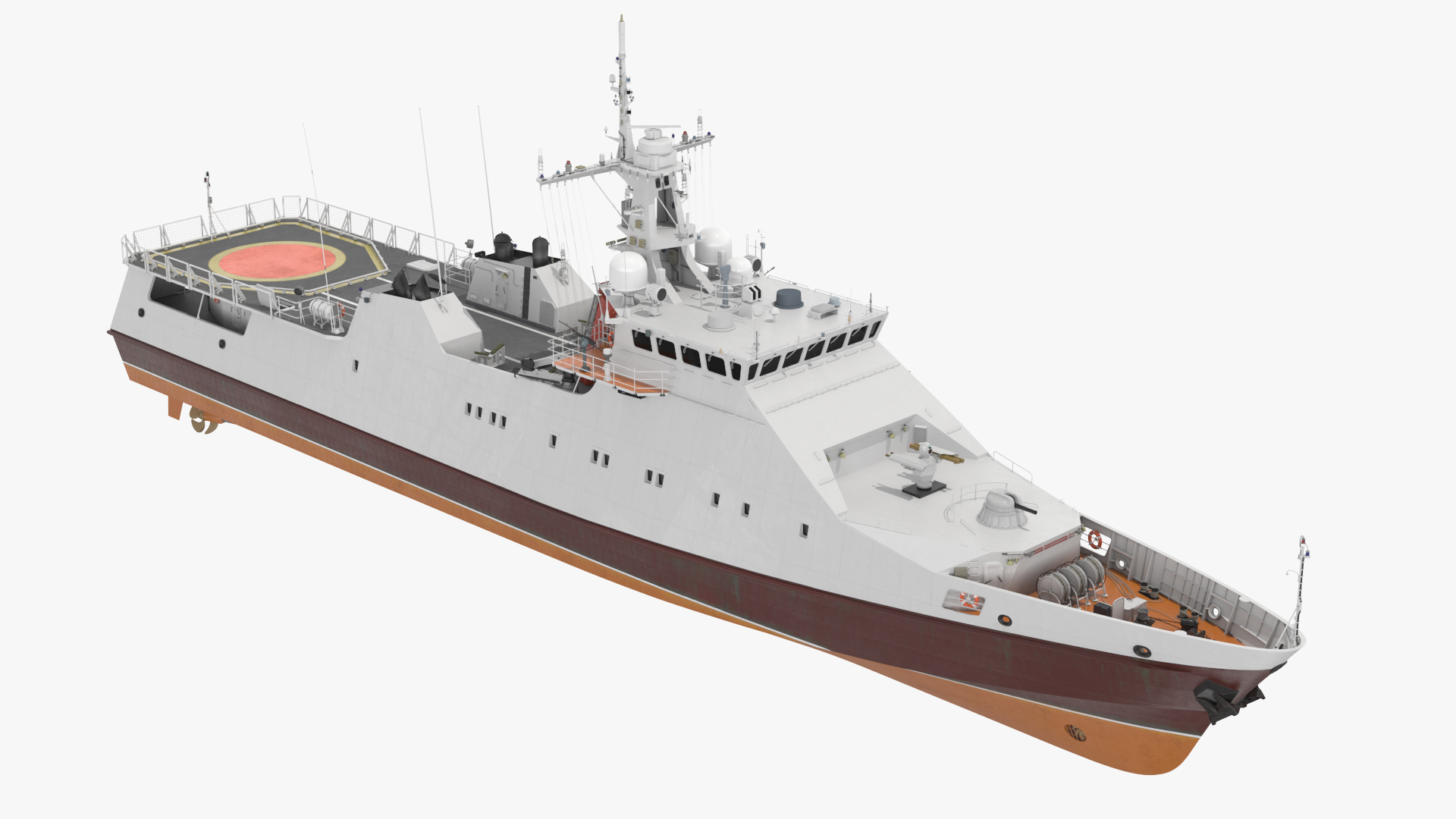 3D Coast Guard Ship Rigged model