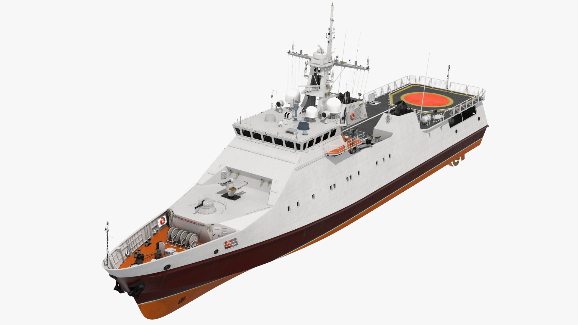 3D Coast Guard Ship Rigged model