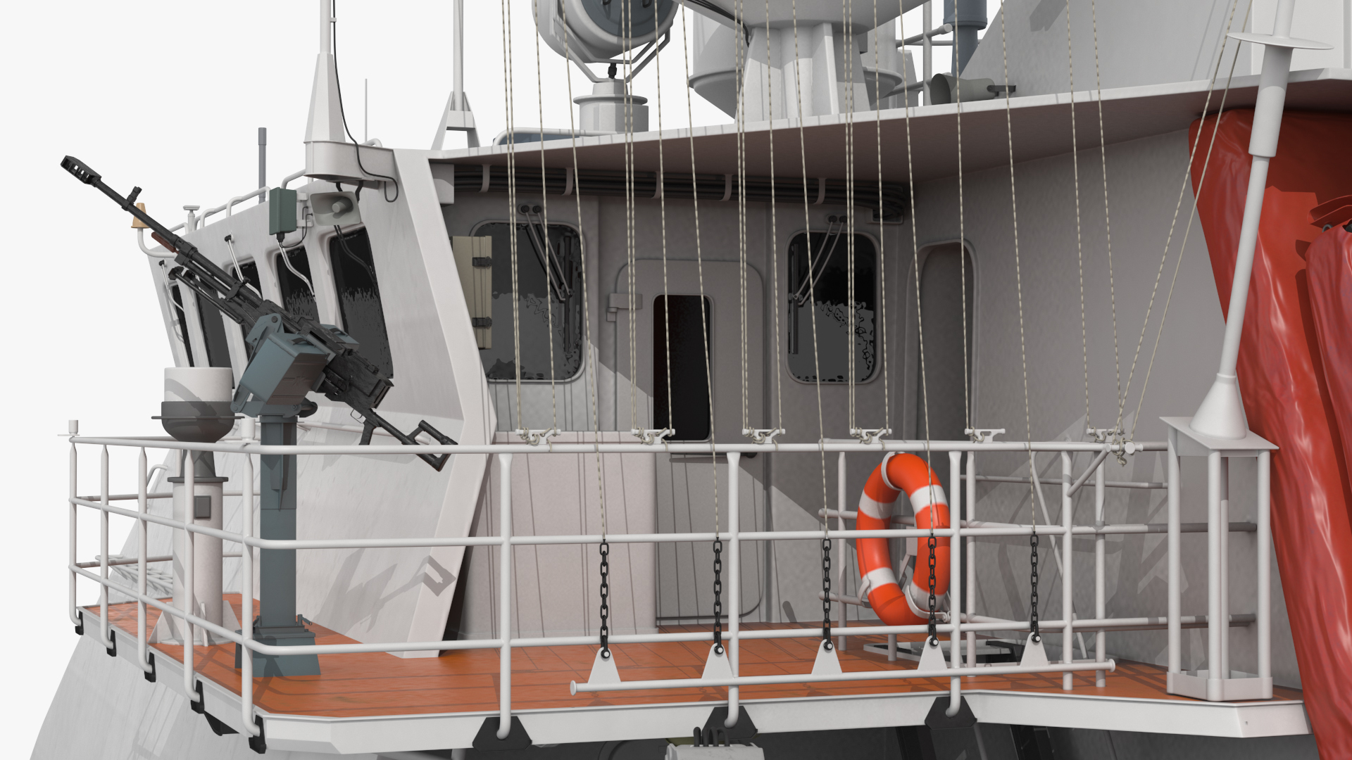 3D Coast Guard Ship Rigged model