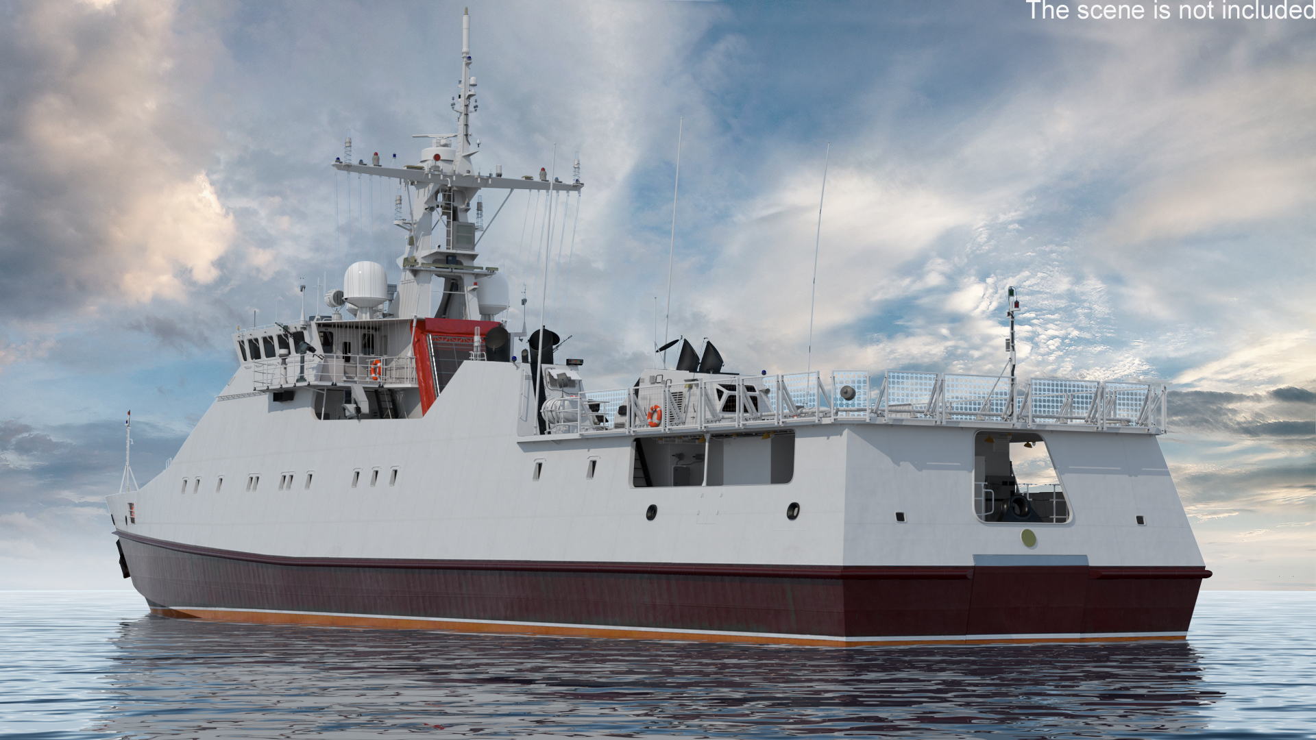 3D Coast Guard Ship Rigged model