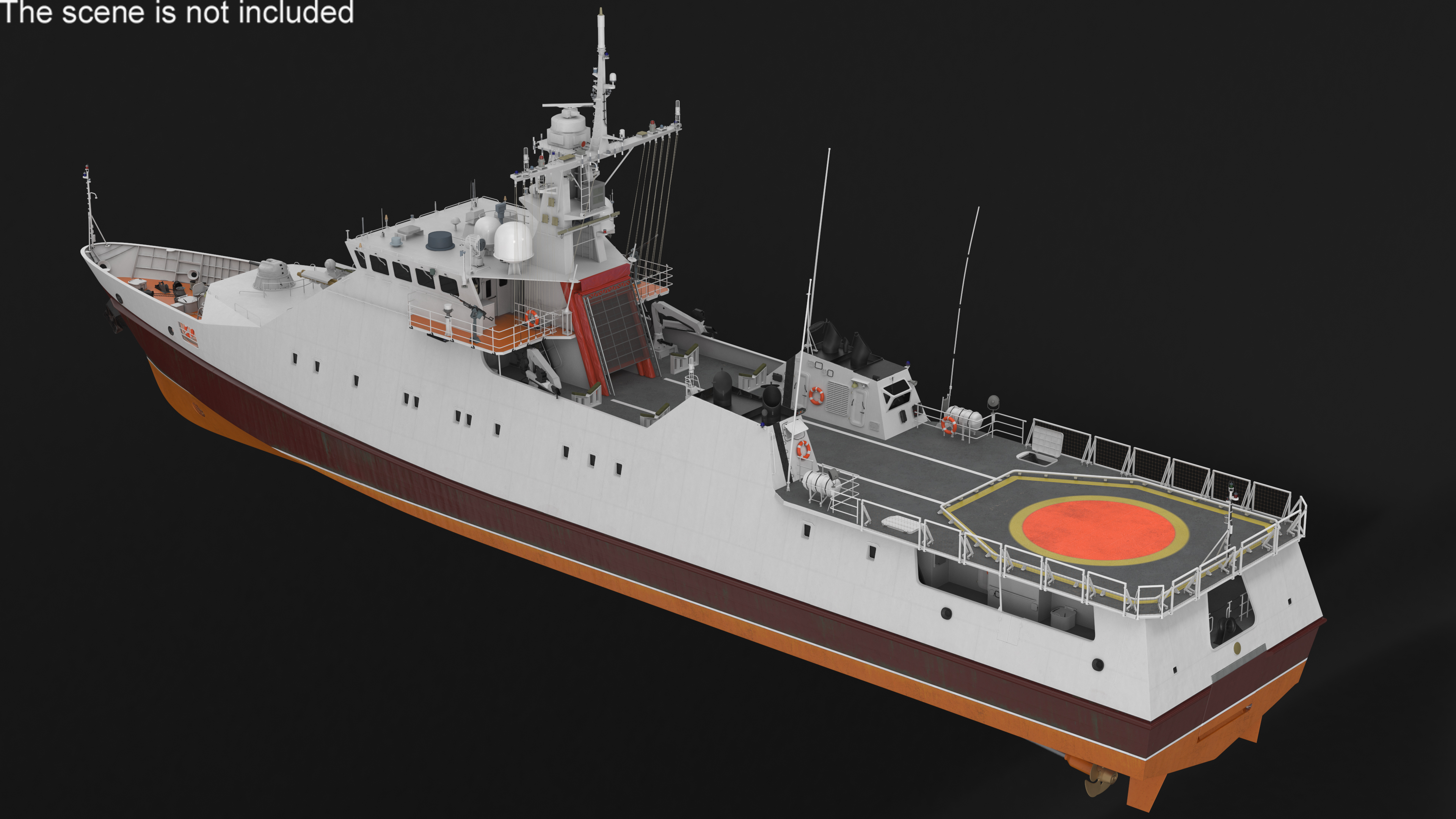 3D Coast Guard Ship Rigged model