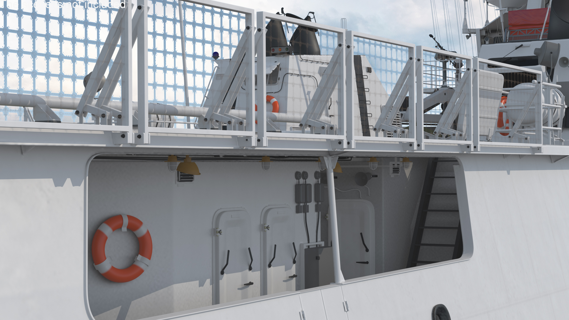 3D Coast Guard Ship Rigged model