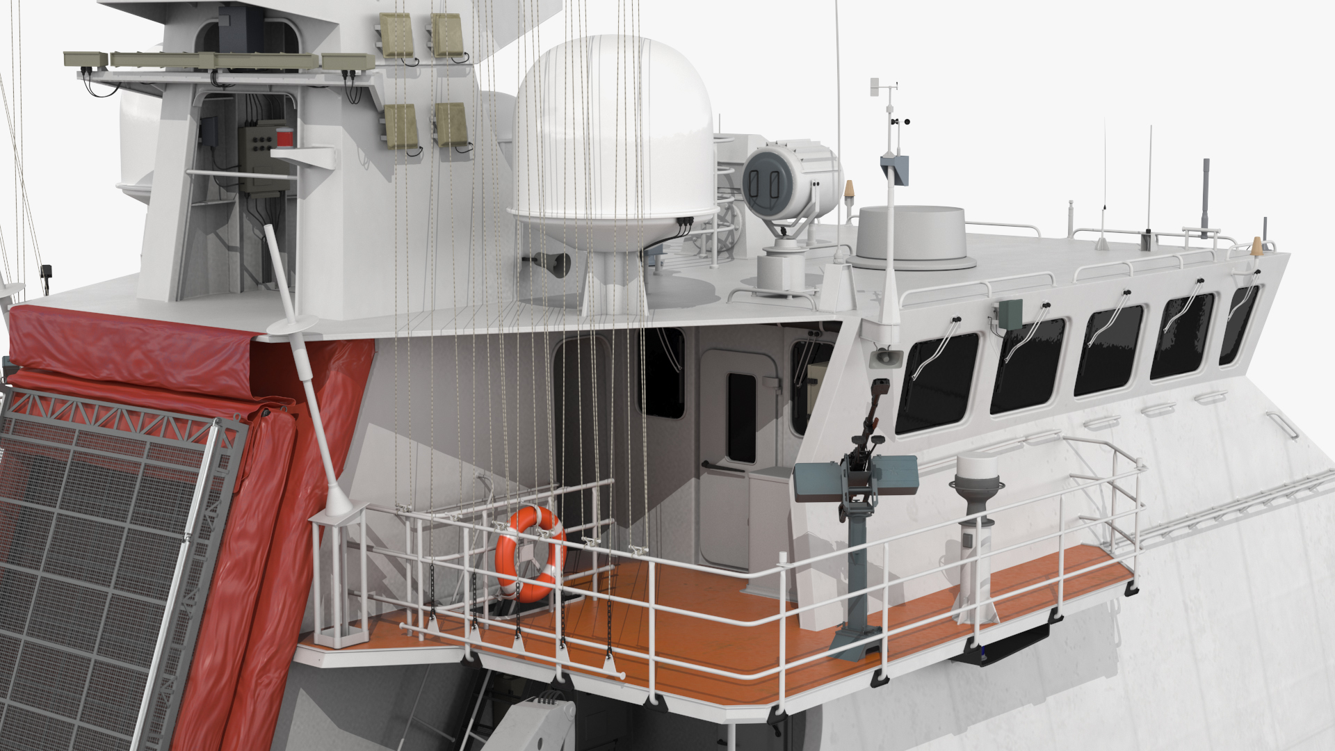 3D Coast Guard Ship Rigged model